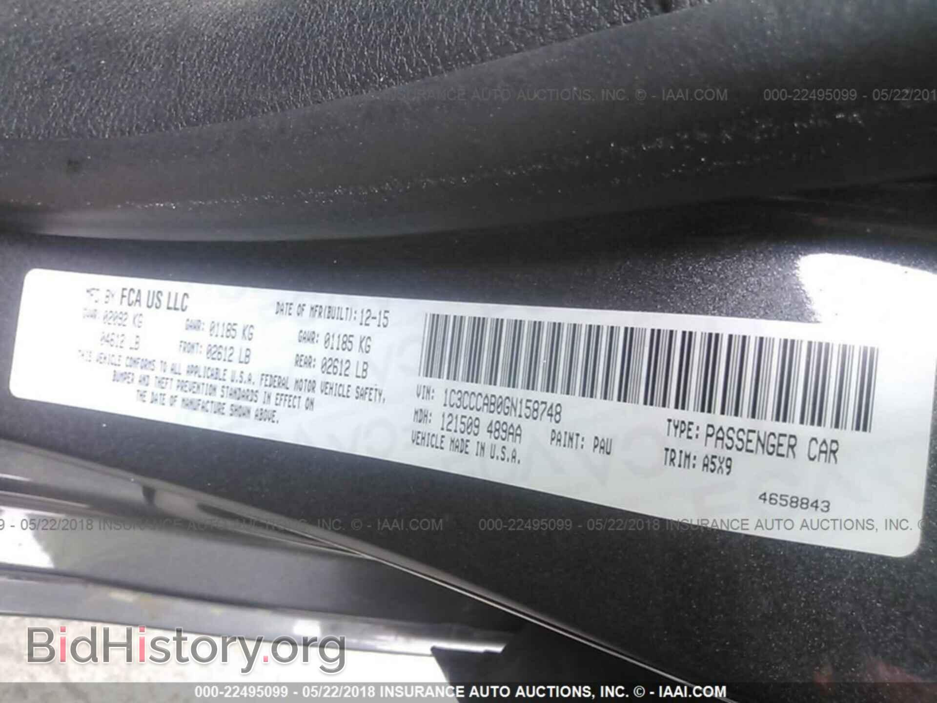 2016 Chrysler 200 - VIN: 1C3CCCAB0GN158748 - Photo 9