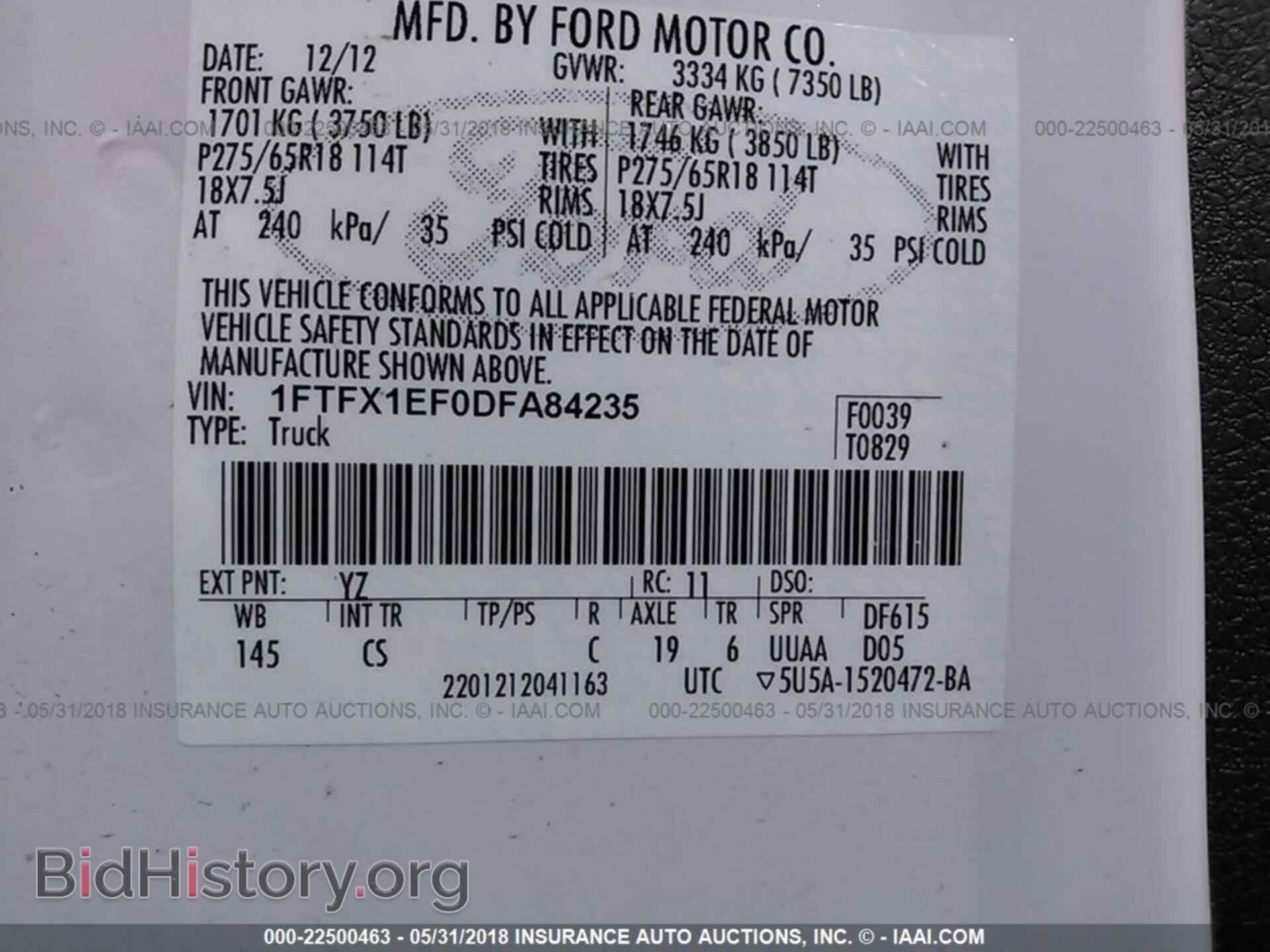 2013 Ford F150 - VIN: 1FTFX1EF0DFA84235 - Photo 9
