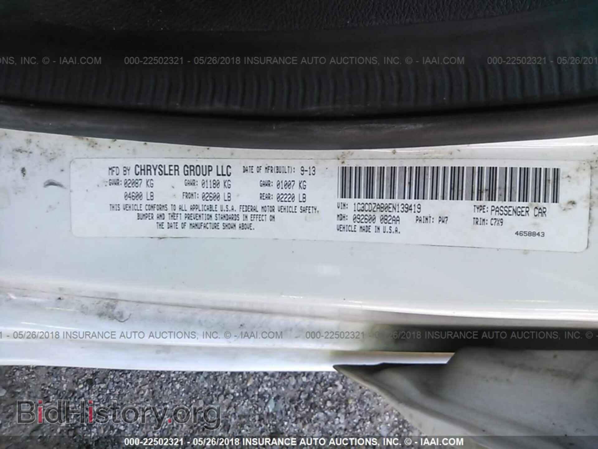2014 Dodge Avenger - VIN: 1C3CDZAB0EN139419 - Фото 9
