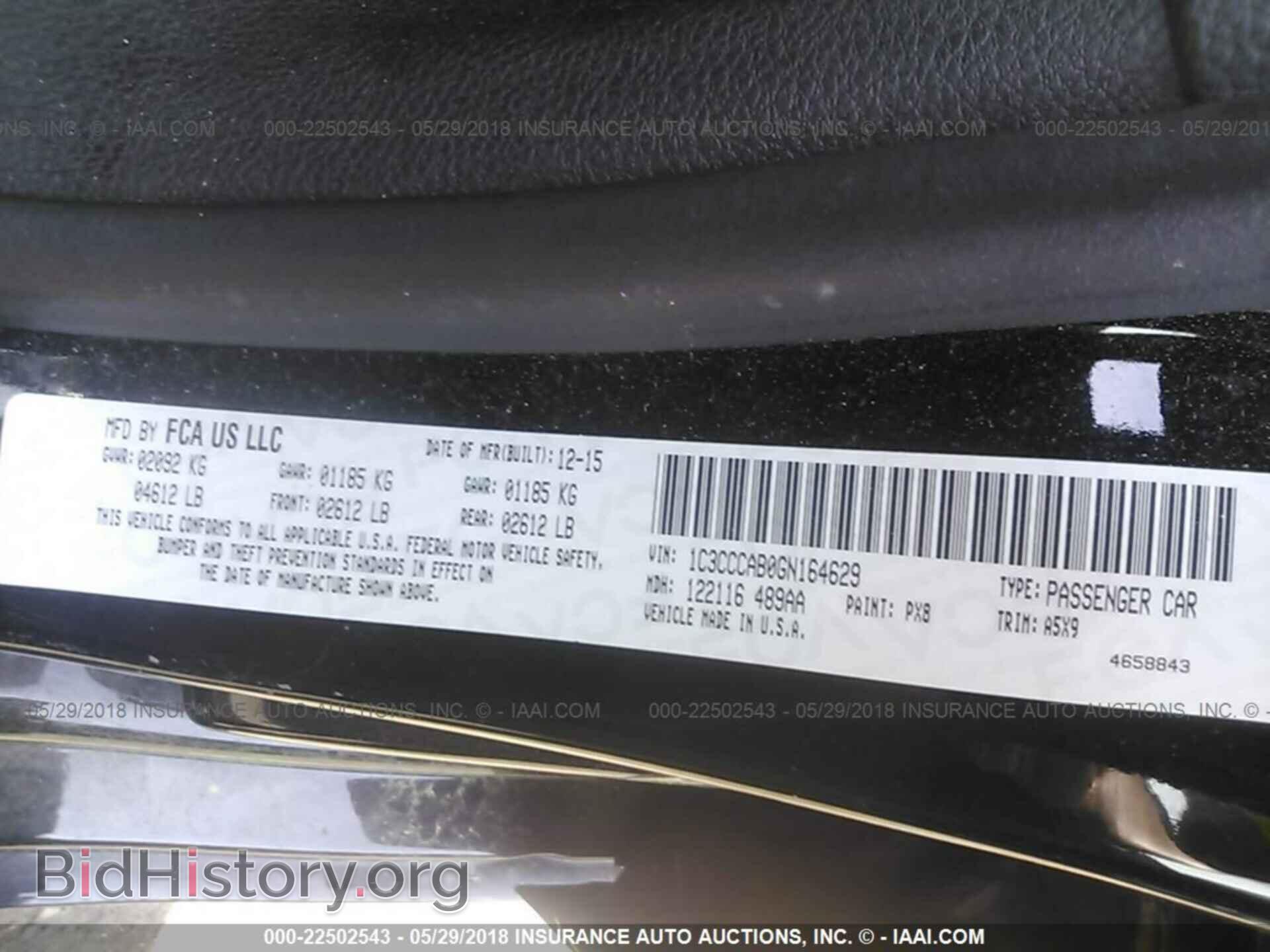 2016 Chrysler 200 - VIN: 1C3CCCAB0GN164629 - Photo 9