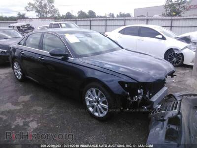 2016 Audi A6, черный — VIN WAUHMAFC9GN009403, IAAI
