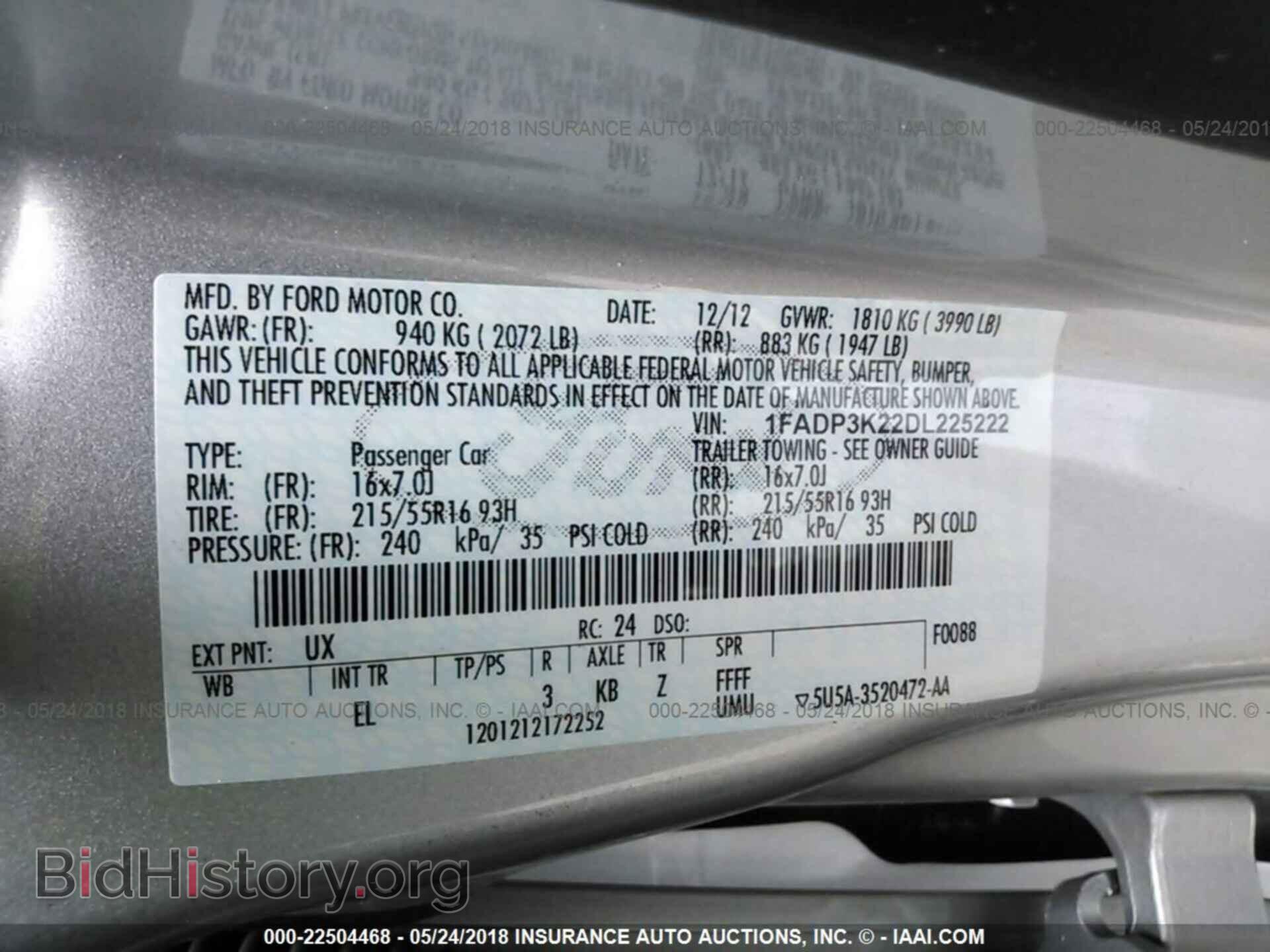 2013 Ford Focus - VIN: 1FADP3K22DL225222 - Фото 9