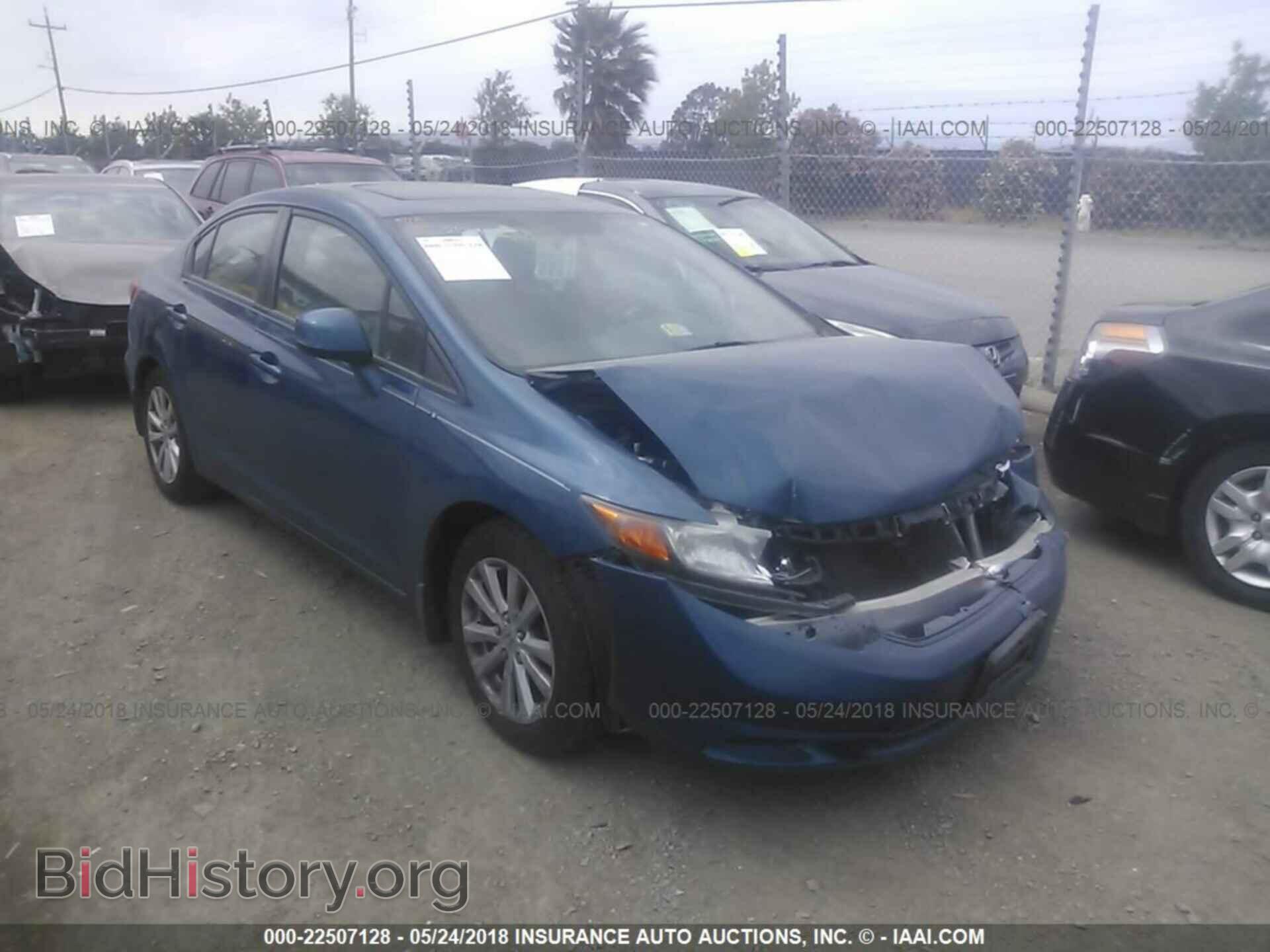 2012 Honda CIVIC (VIN 19XFB2F91CE023062) — фото 1 из 10, IAAI, повреждение: передняя часть