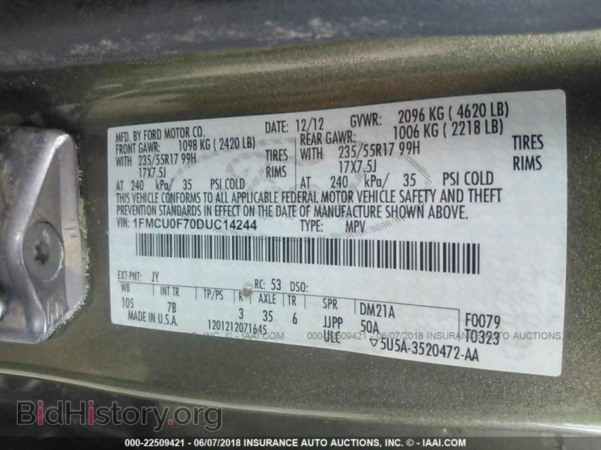 2013 Ford Escape - VIN: 1FMCU0F70DUC14244 - Photo 9