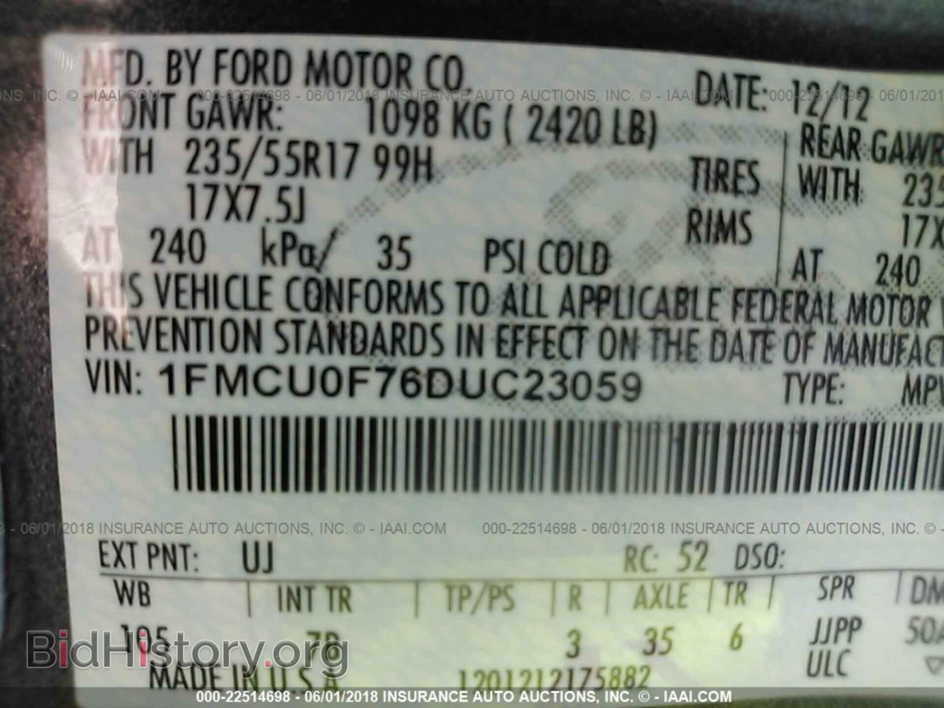 2013 Ford Escape - VIN: 1FMCU0F76DUC23059 - Photo 9