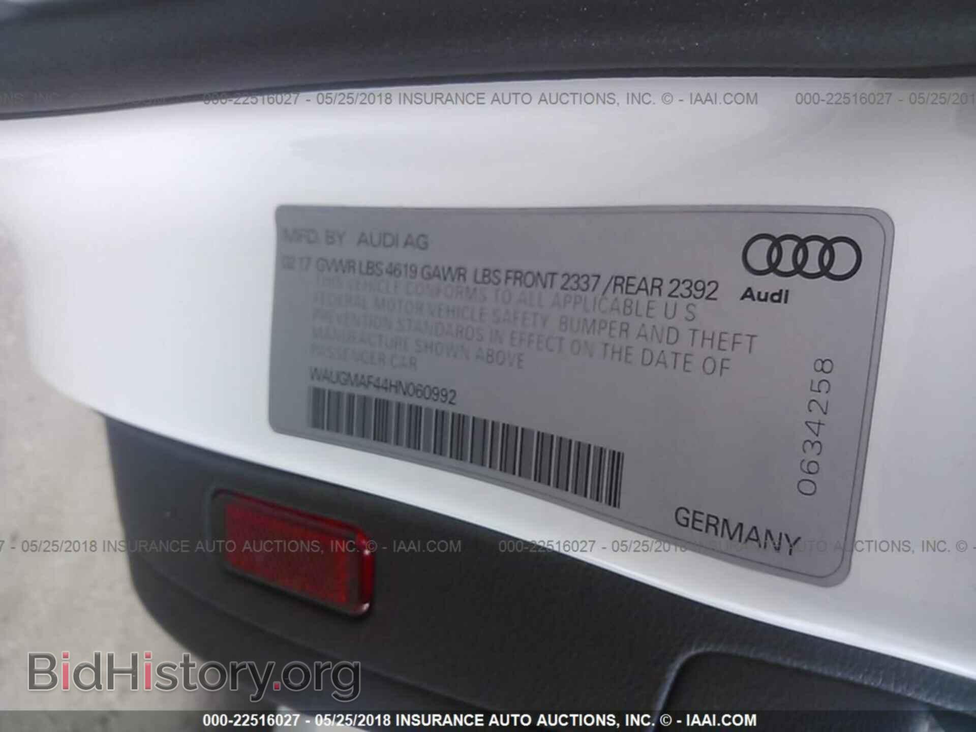 2017 Audi A4 - VIN: WAUGMAF44HN060992 - Фото 9