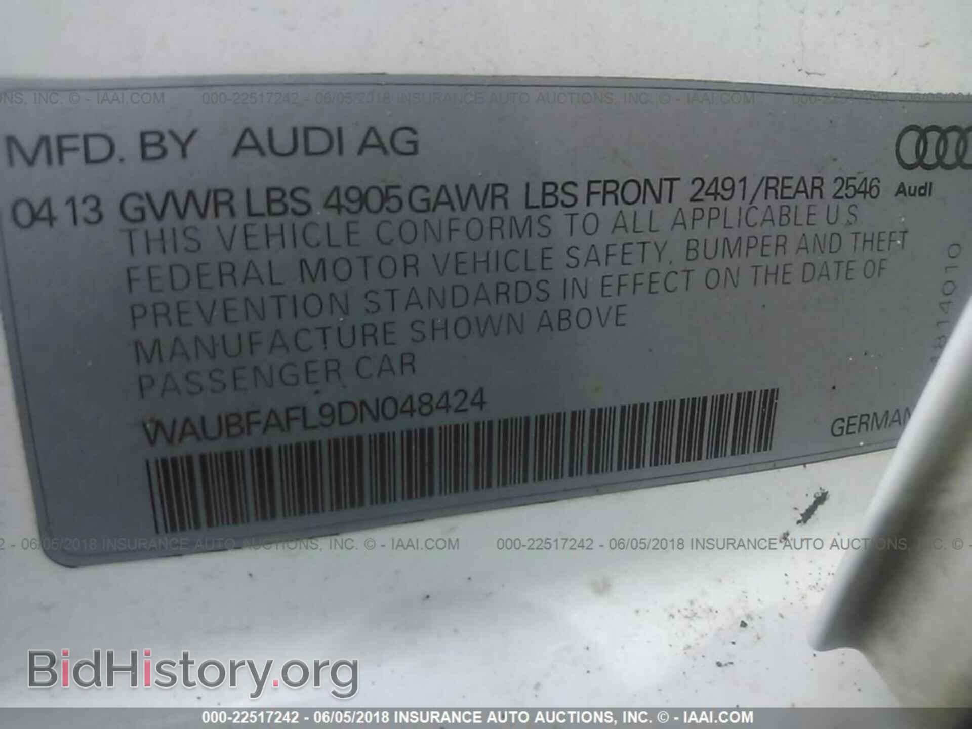 2013 Audi A4 - VIN: WAUBFAFL9DN048424 - Photo 9