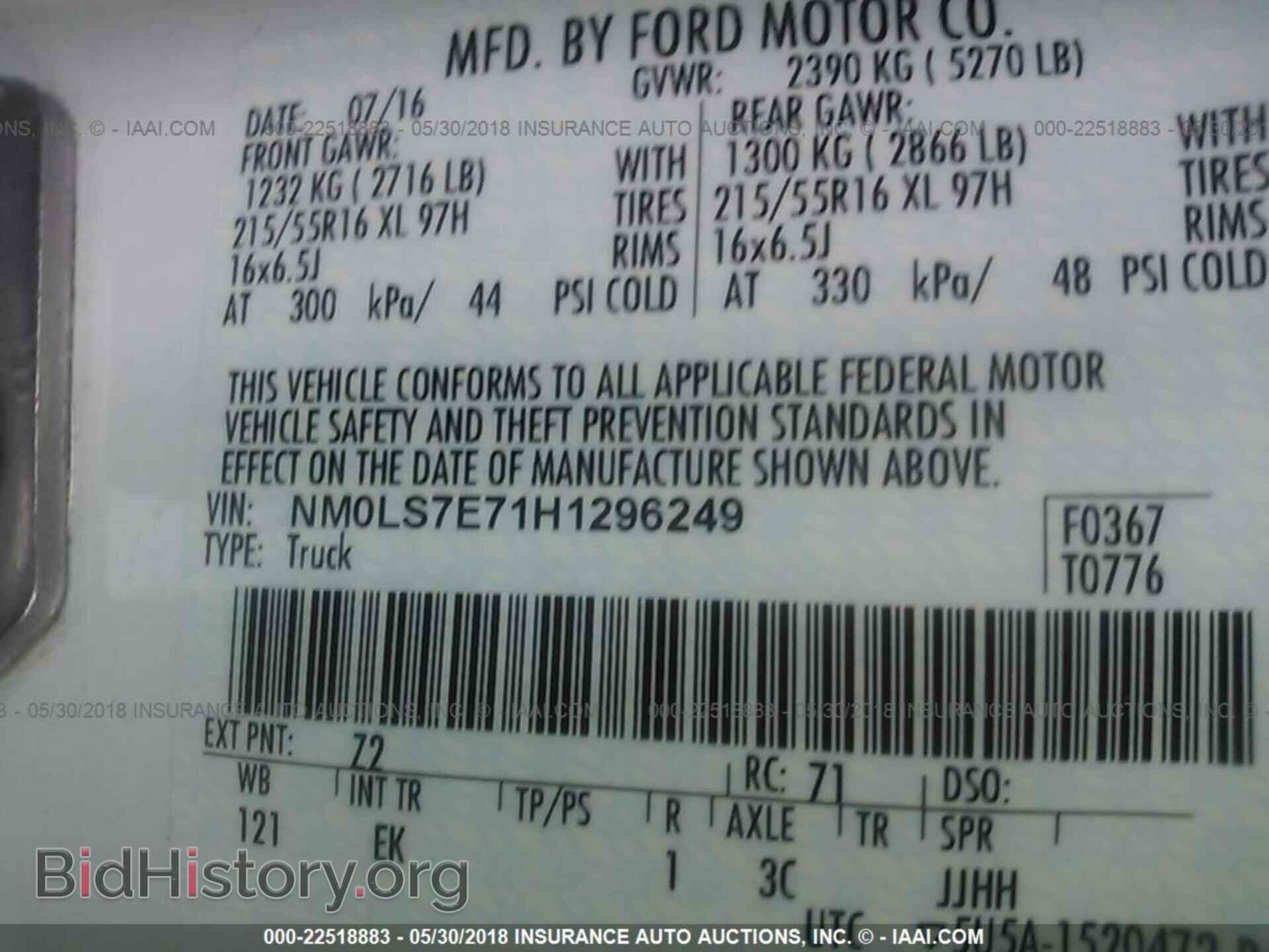 2017 Ford Transit - VIN: NM0LS7E71H1296249 - Photo 9
