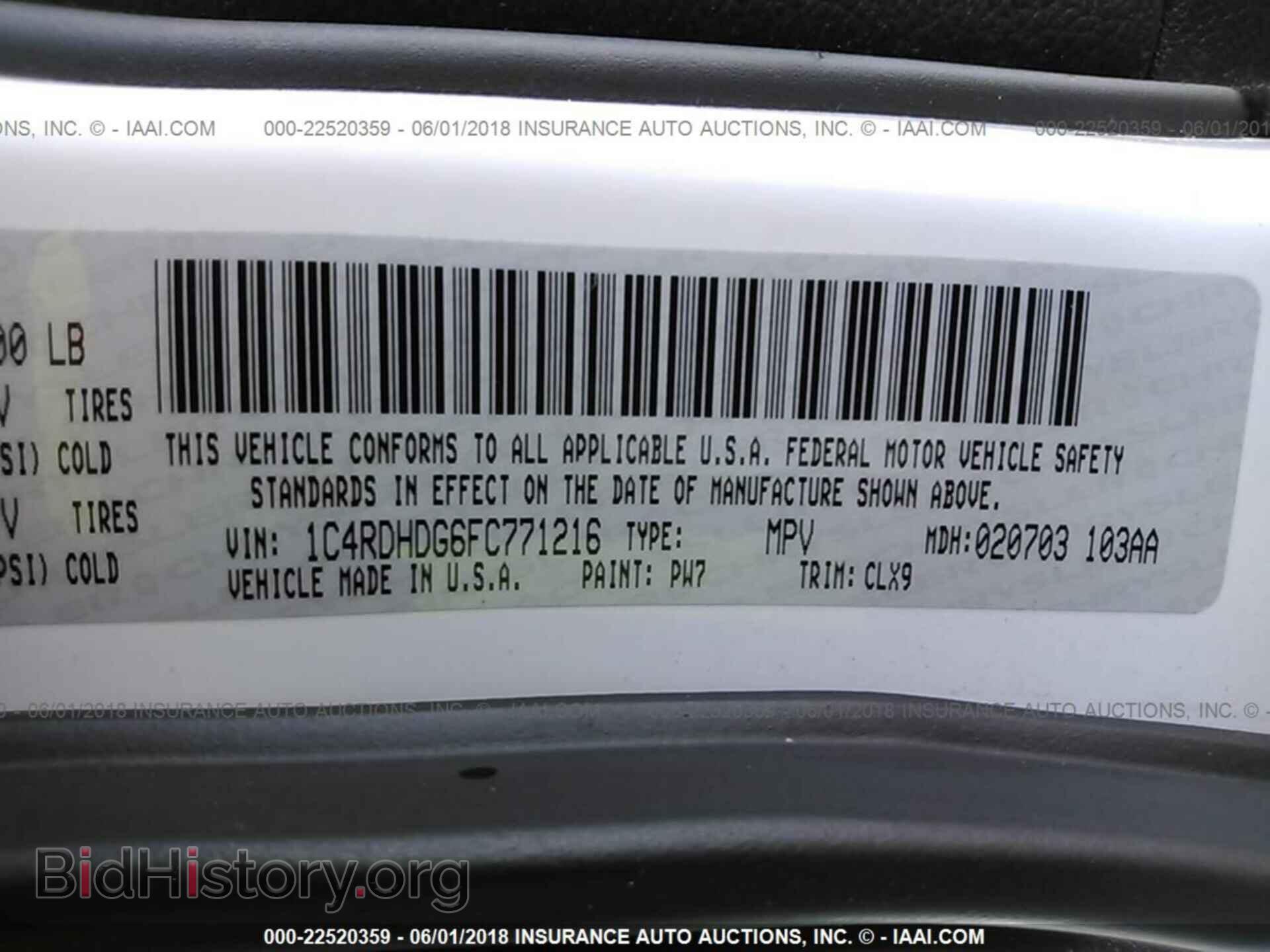 2015 Dodge Durango - VIN: 1C4RDHDG6FC771216 - Фото 9