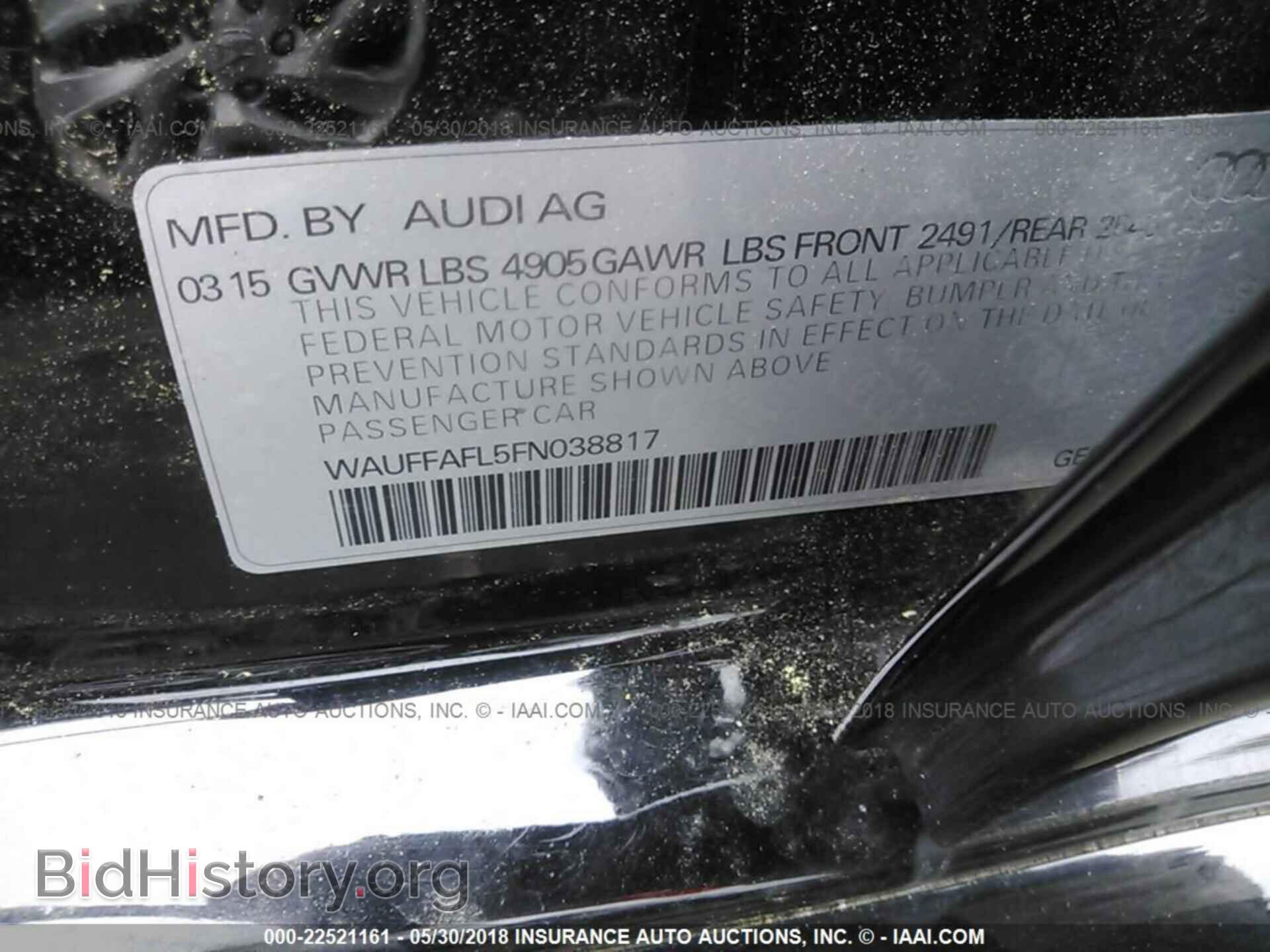 2015 Audi A4 - VIN: WAUFFAFL5FN038817 - Фото 9