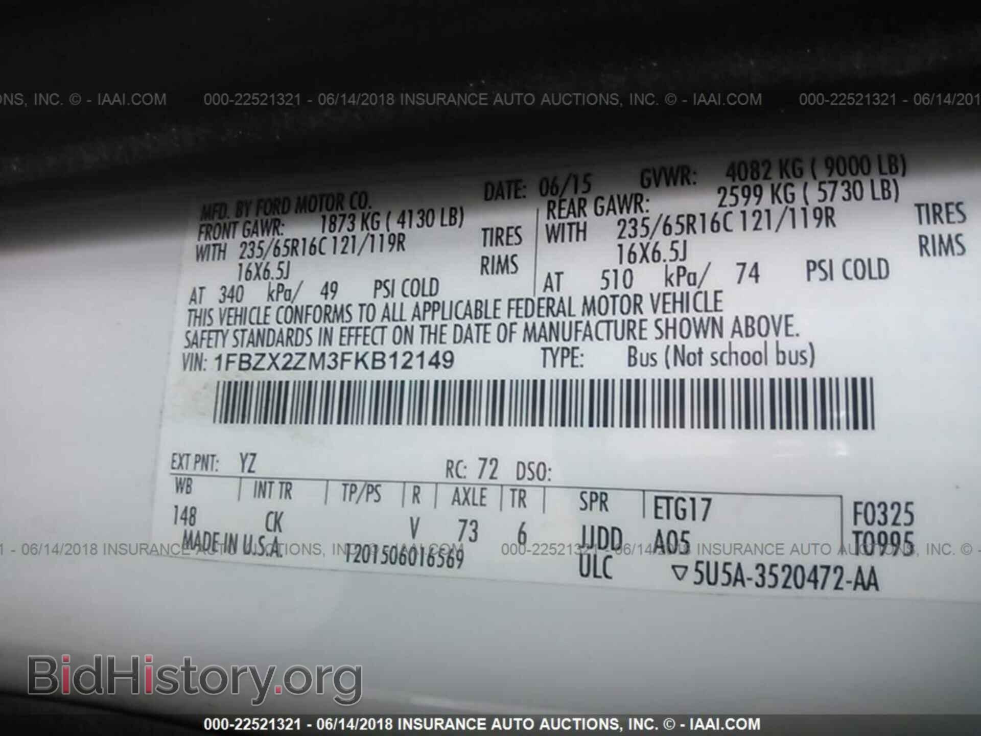 2015 Ford Transit - VIN: 1FBZX2ZM3FKB12149 - Photo 9