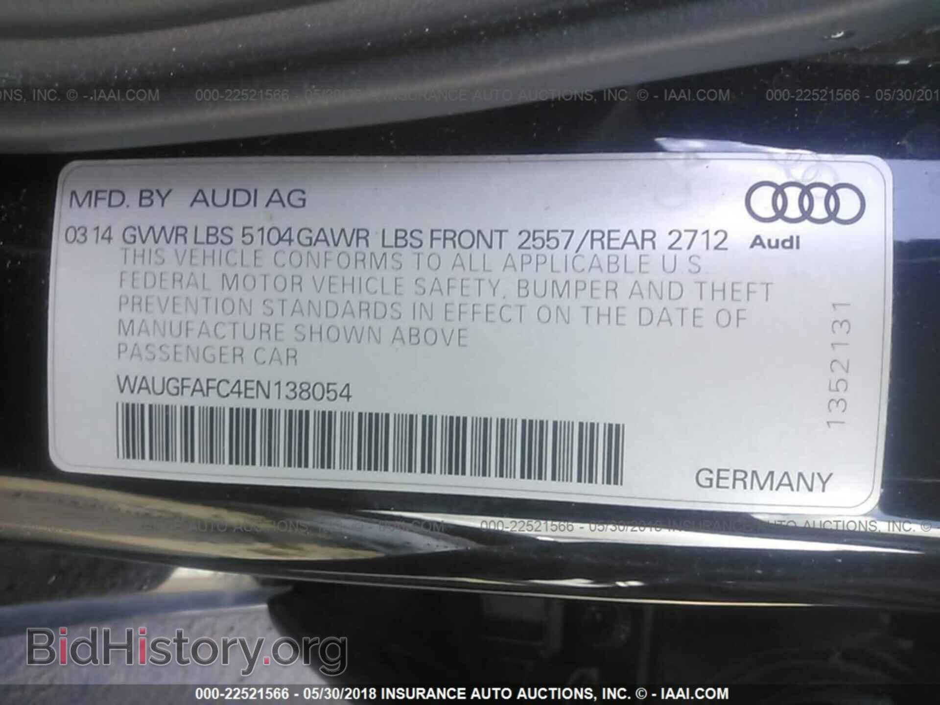 2014 Audi A6 - VIN: WAUGFAFC4EN138054 - Photo 9
