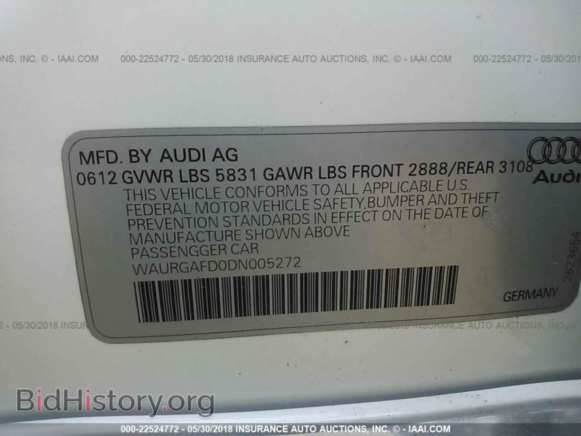 2013 Audi A8 - VIN: WAURGAFD0DN005272 - Photo 9
