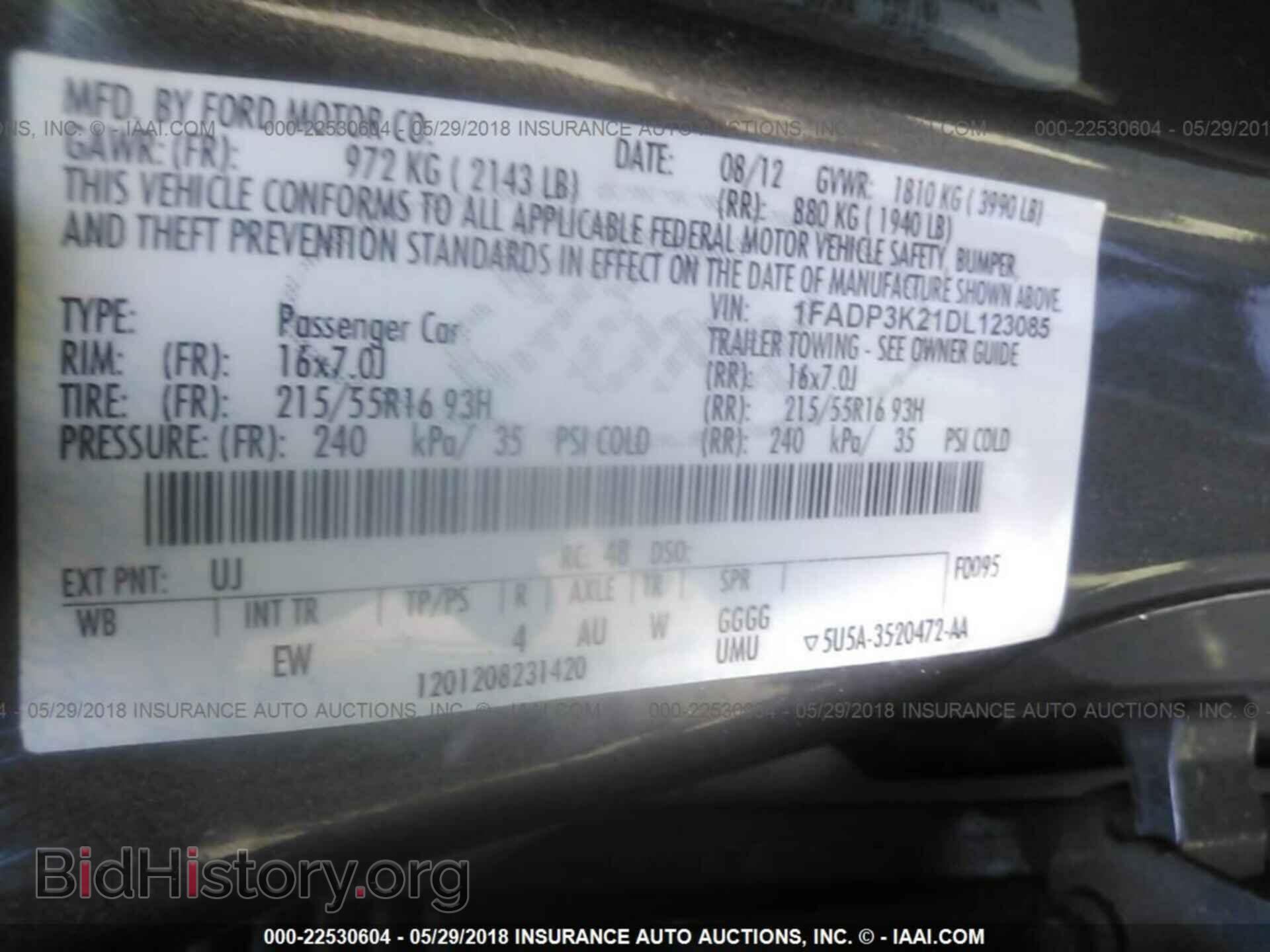2013 FORD FOCUS - VIN: 1FADP3K21DL123085 - Фото 9