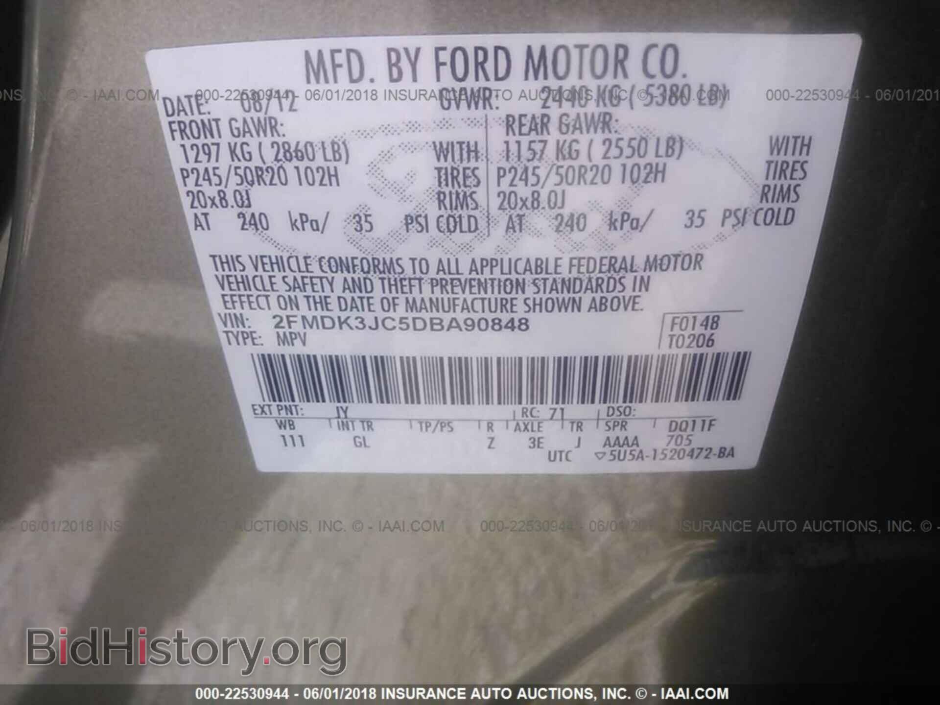2013 Ford Edge - VIN: 2FMDK3JC5DBA90848 - Фото 9