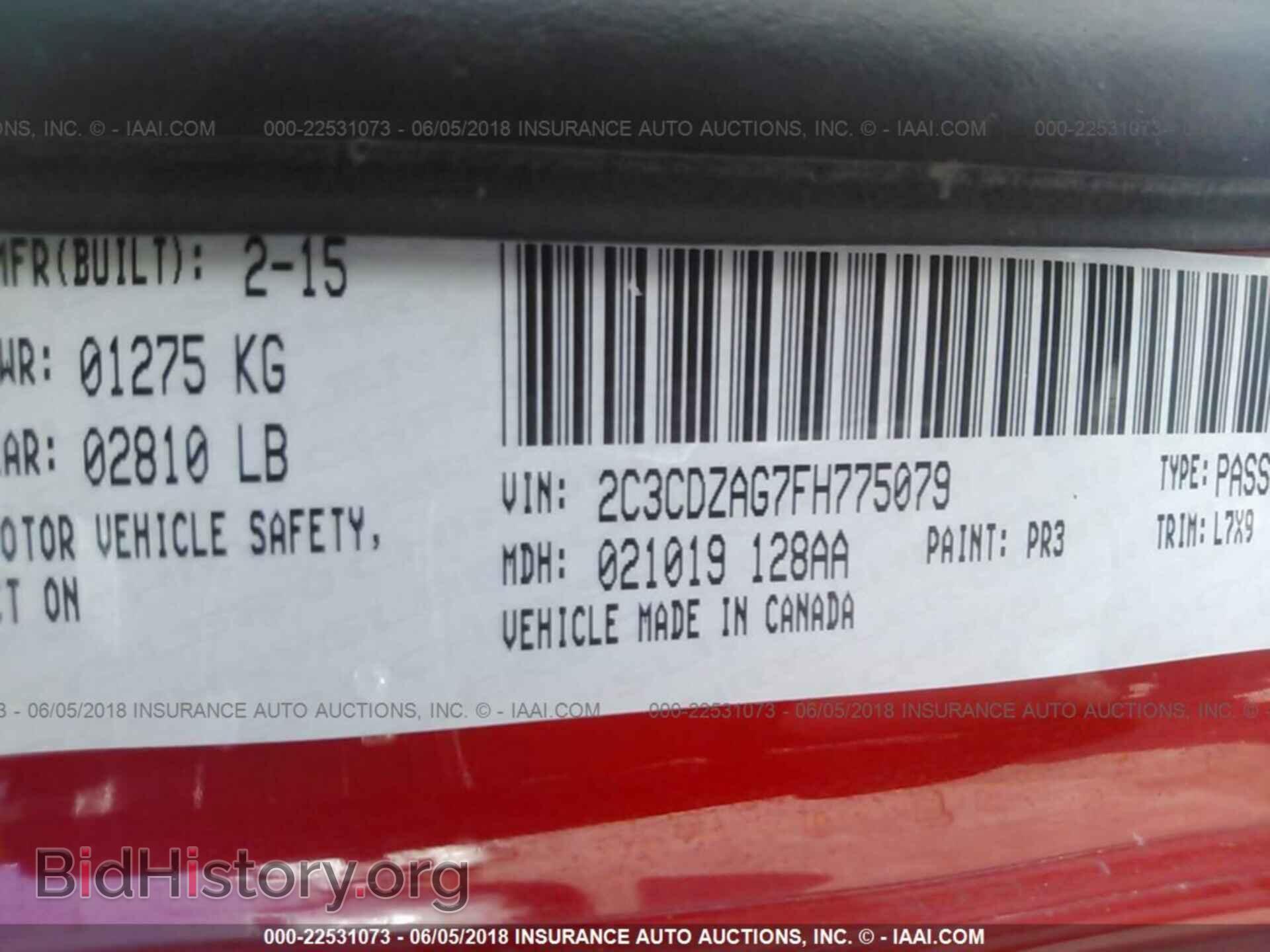 2015 Dodge Challenger - VIN: 2C3CDZAG7FH775079 - Photo 9