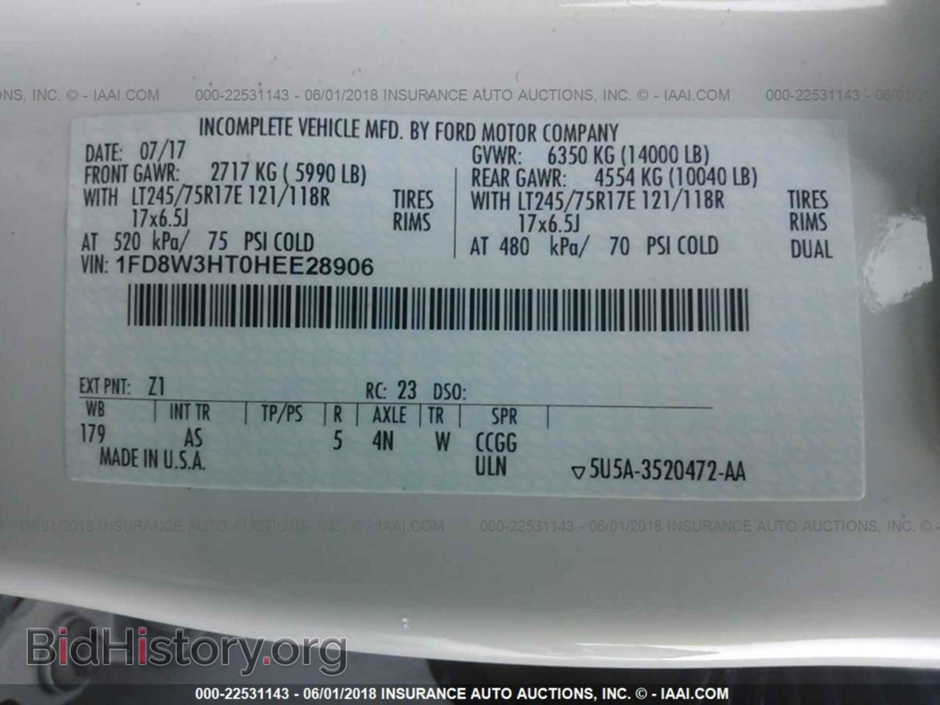 2017 Ford F350 - VIN: 1FD8W3HT0HEE28906 - Фото 10