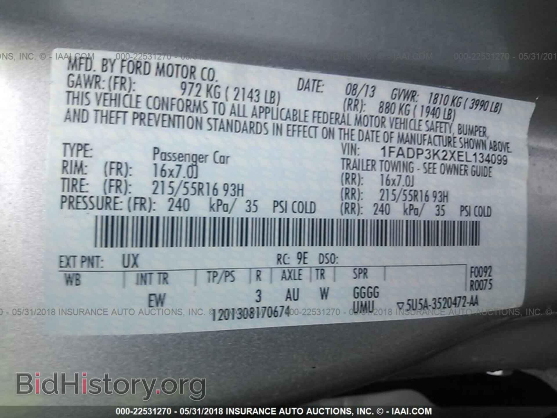 2014 Ford Focus - VIN: 1FADP3K2XEL134099 - Фото 9