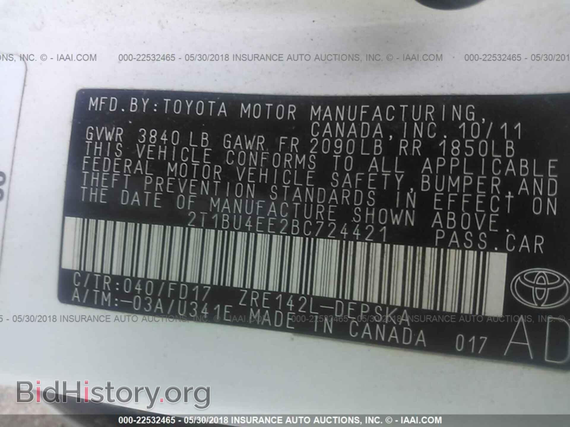 2011 Toyota Corolla - VIN: 2T1BU4EE2BC724421 - Photo 9