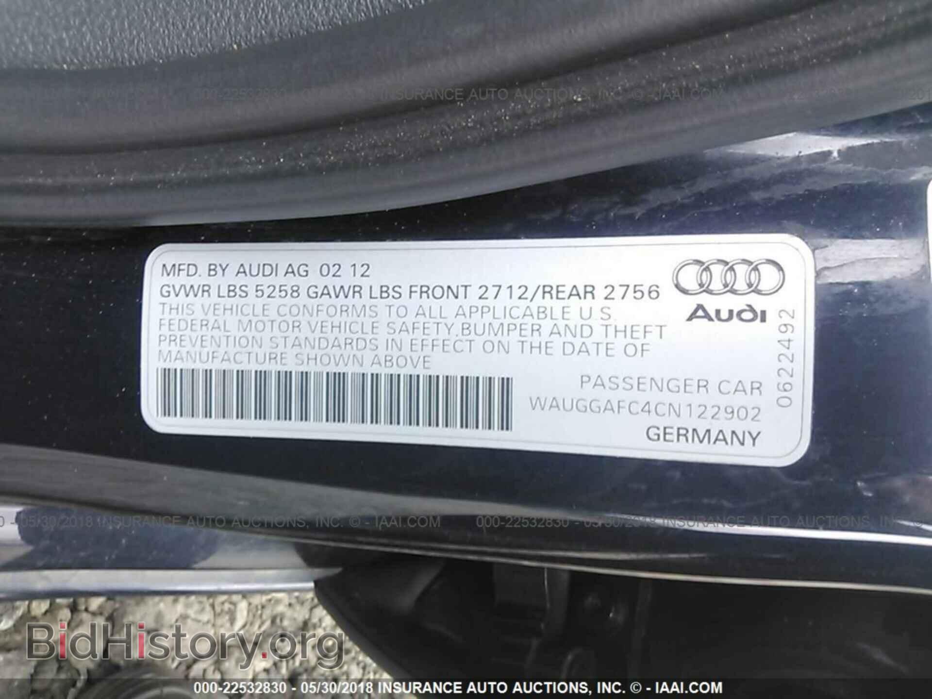 2012 Audi A6 - VIN: WAUGGAFC4CN122902 - Фото 9