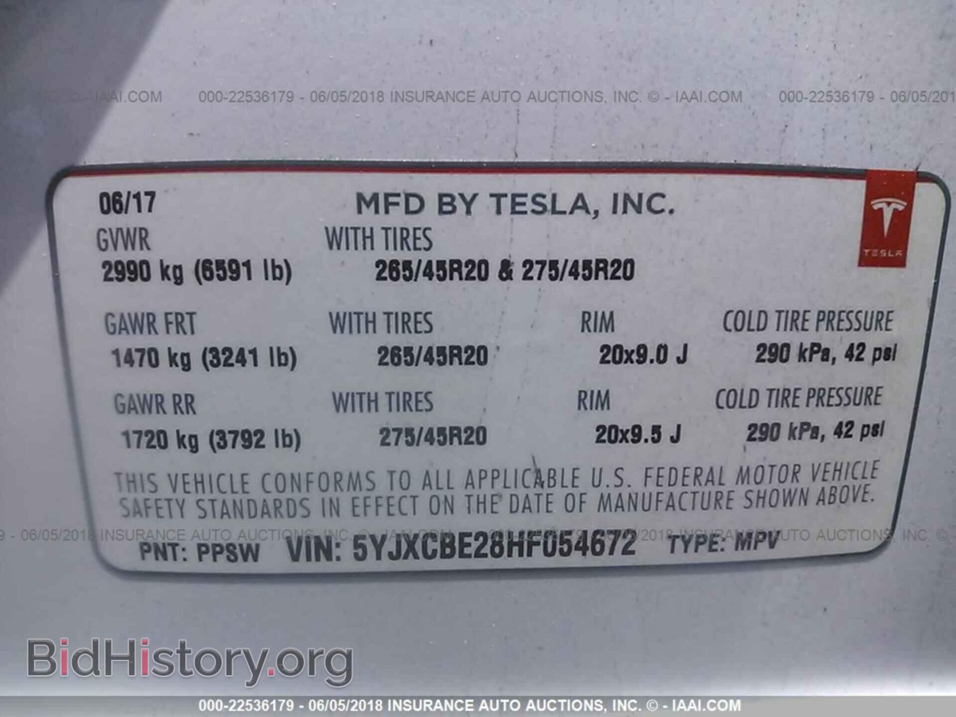 2017 Tesla Model x - VIN: 5YJXCBE28HF054672 - Фото 9