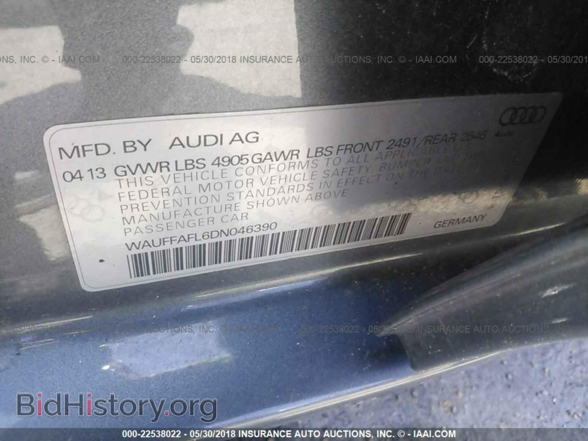 2013 Audi A4 - VIN: WAUFFAFL6DN046390 - Photo 9
