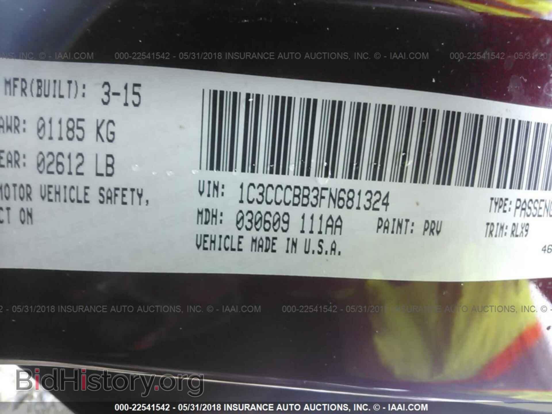 2015 Chrysler 200 - VIN: 1C3CCCBB3FN681324 - Photo 9