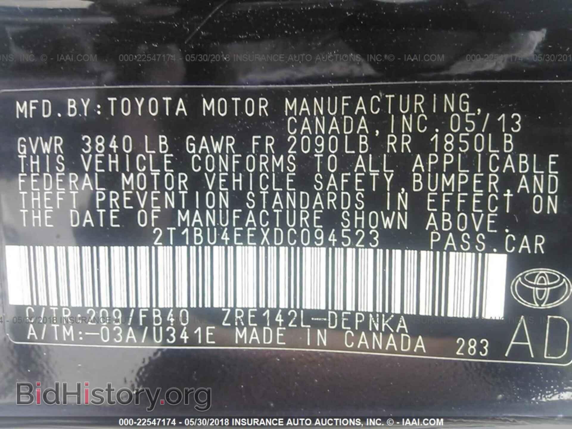 2013 Toyota Corolla - VIN: 2T1BU4EEXDC094523 - Photo 9
