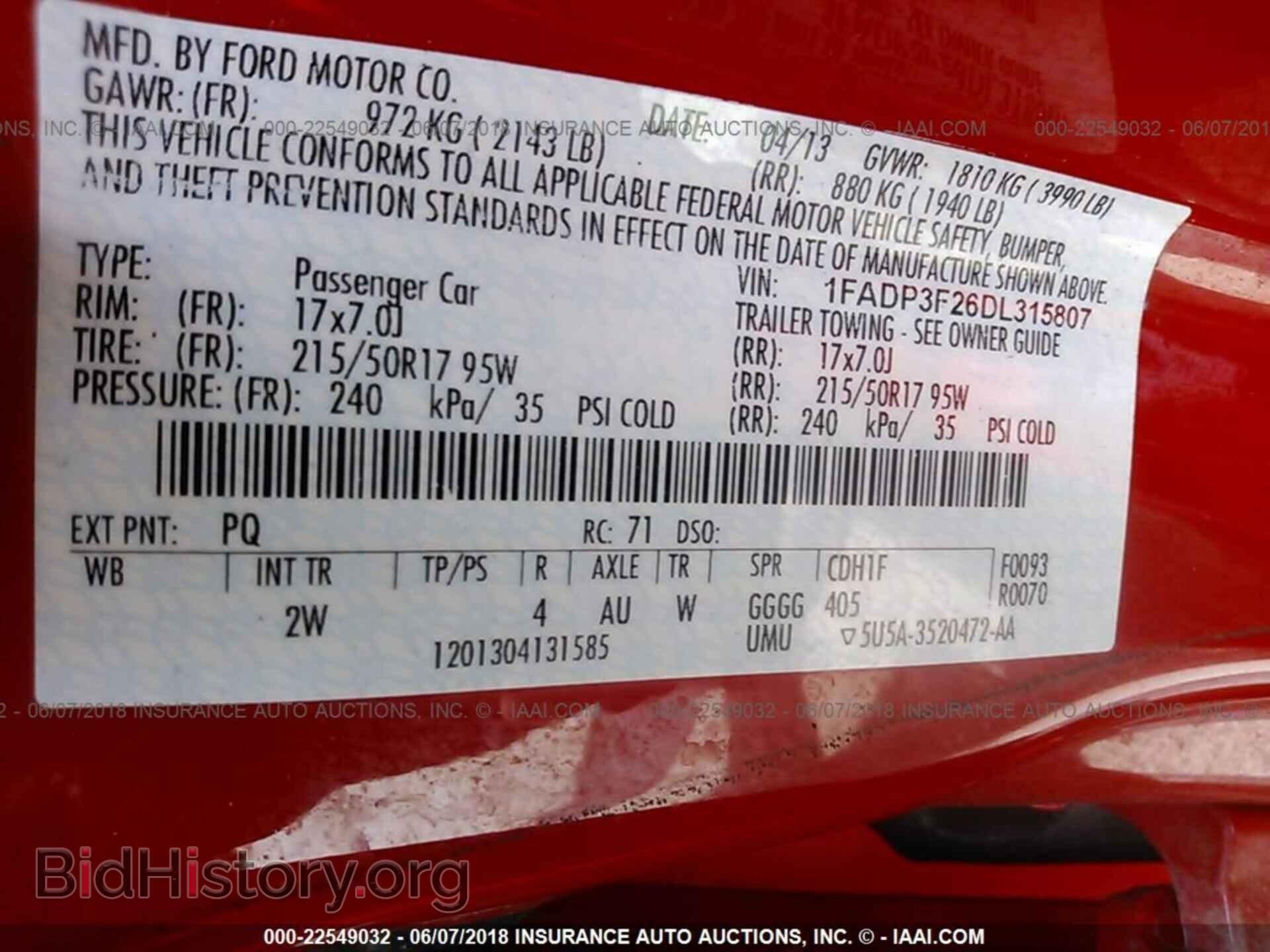 2013 Ford Focus - VIN: 1FADP3F26DL315807 - Фото 9