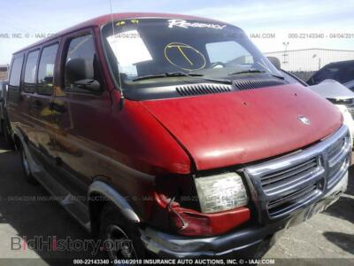 2002 Dodge RAM VAN, red — VIN 2B6HB11X12K147402, IAAI