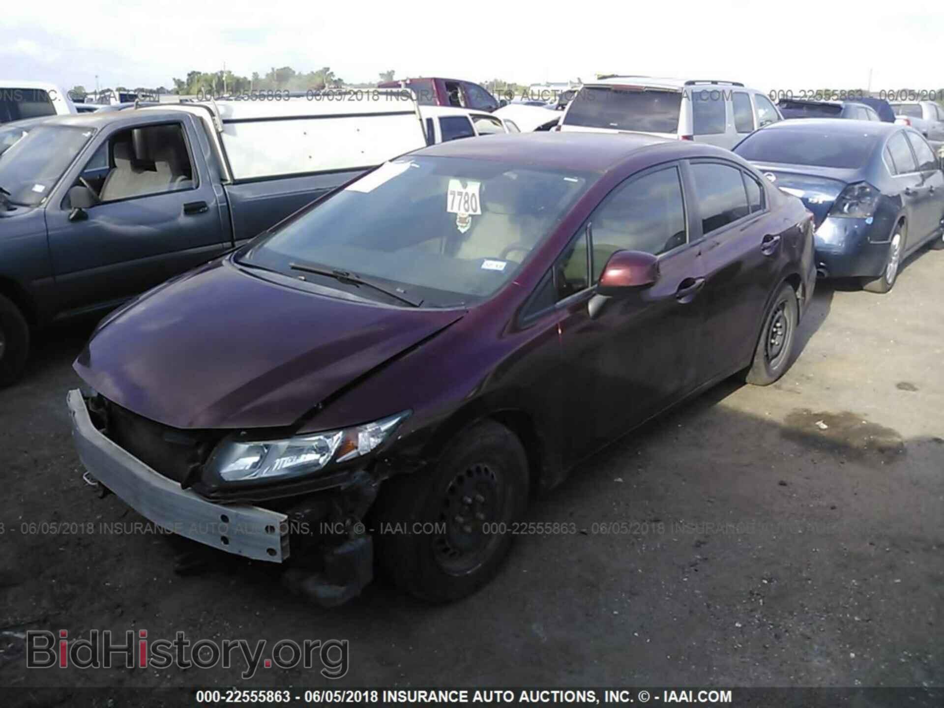 2013 Honda Civic - VIN: 2HGFB2F5XDH553454 - Фото 2
