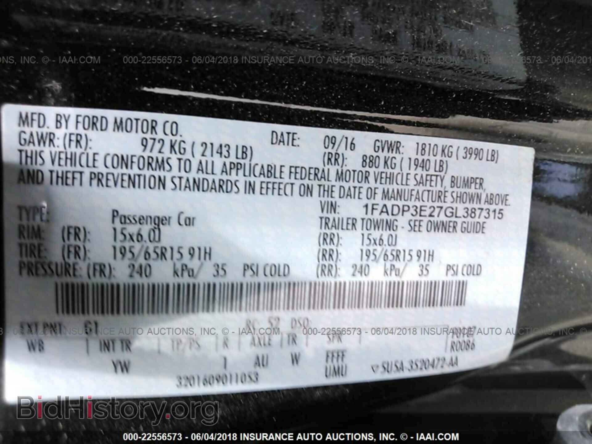 2016 Ford Focus - VIN: 1FADP3E27GL387315 - Фото 9