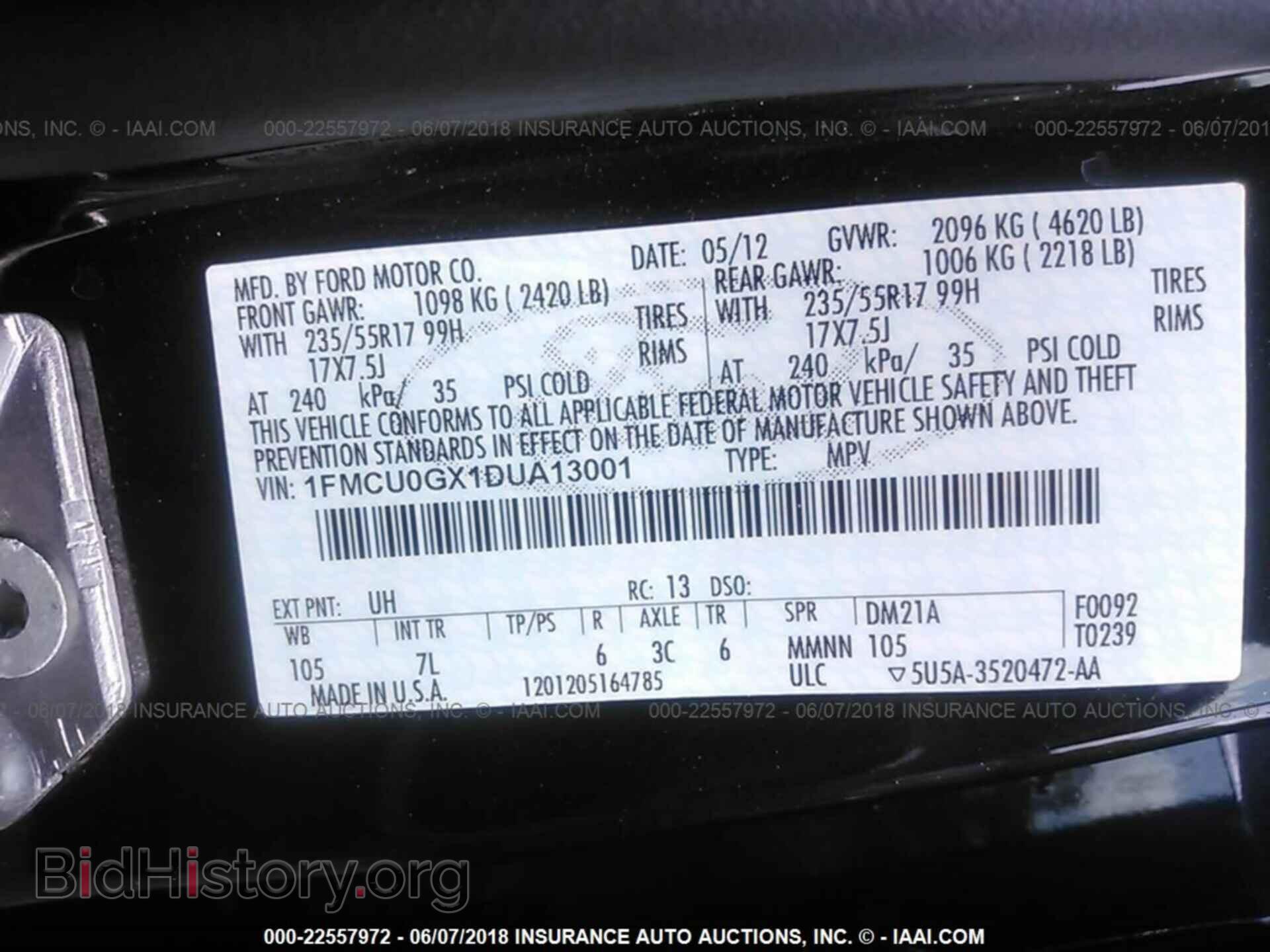 2013 Ford Escape - VIN: 1FMCU0GX1DUA13001 - Photo 9