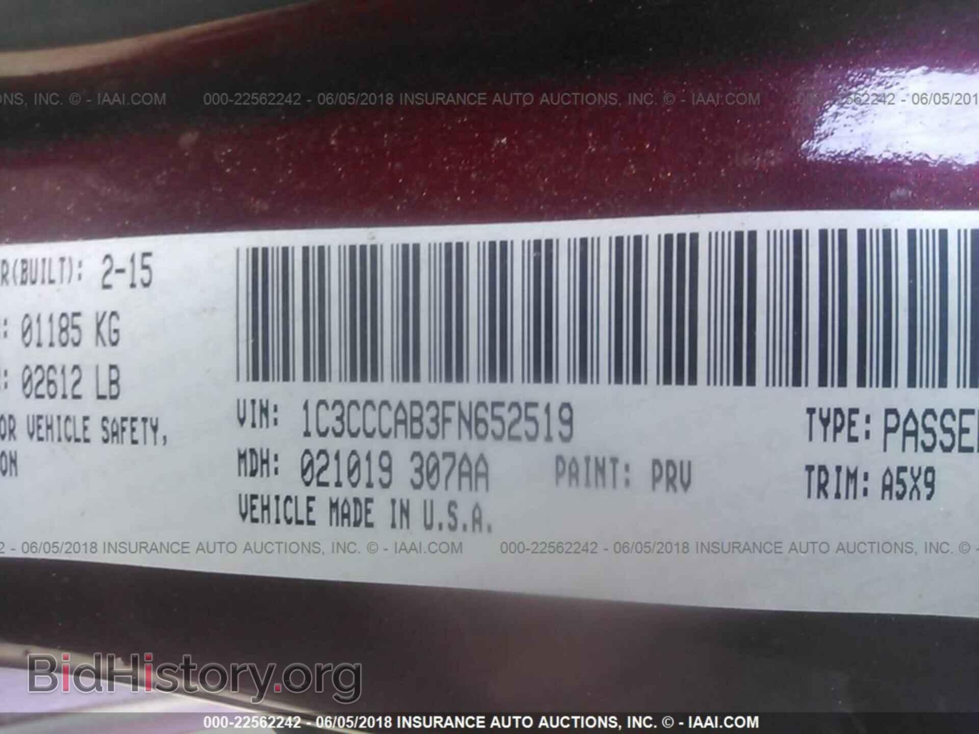 2015 Chrysler 200 - VIN: 1C3CCCAB3FN652519 - Photo 9