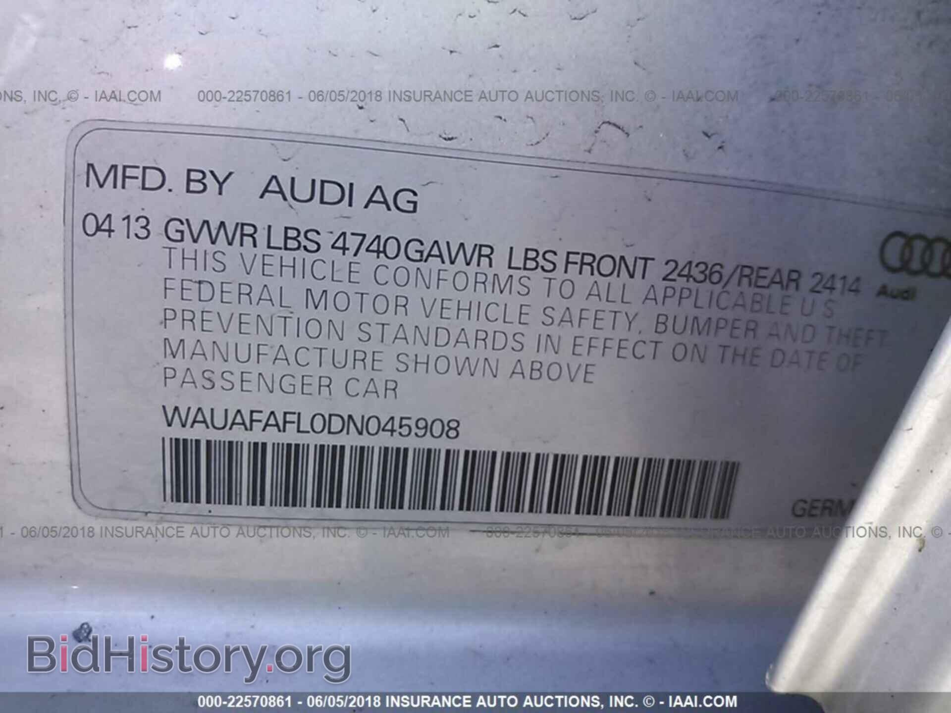 2013 Audi A4 - VIN: WAUAFAFL0DN045908 - Photo 9