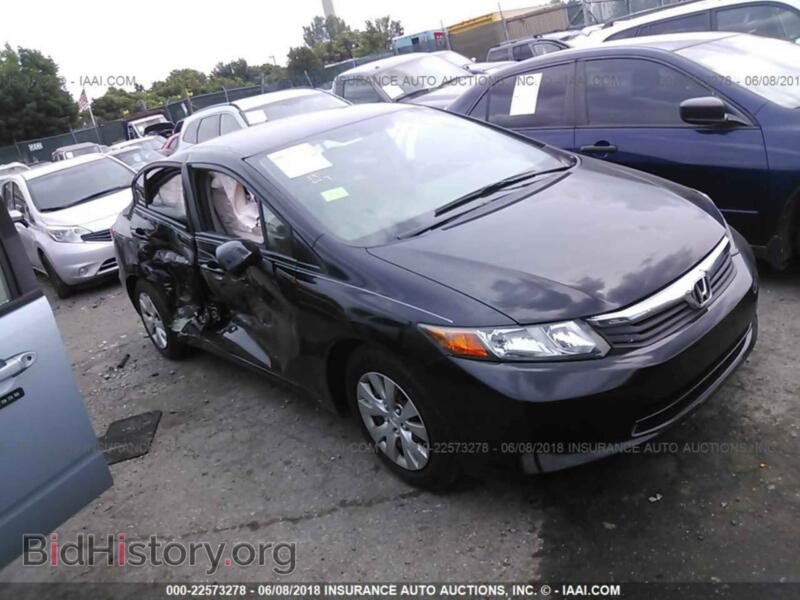 2012 Honda CIVIC (VIN 2HGFB2F52CH577472) — фото 1 из 10, IAAI, повреждение: правый бок