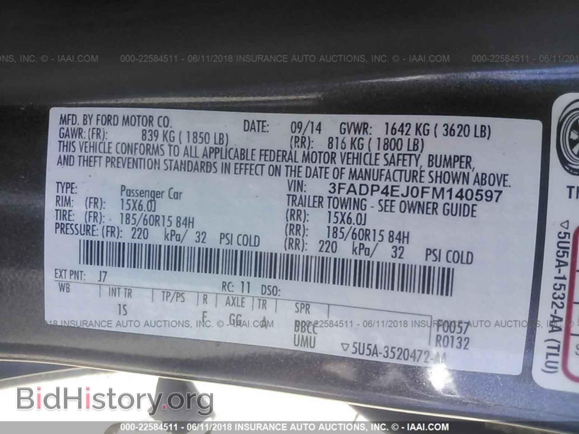 2015 Ford Fiesta - VIN: 3FADP4EJ0FM140597 - Фото 9