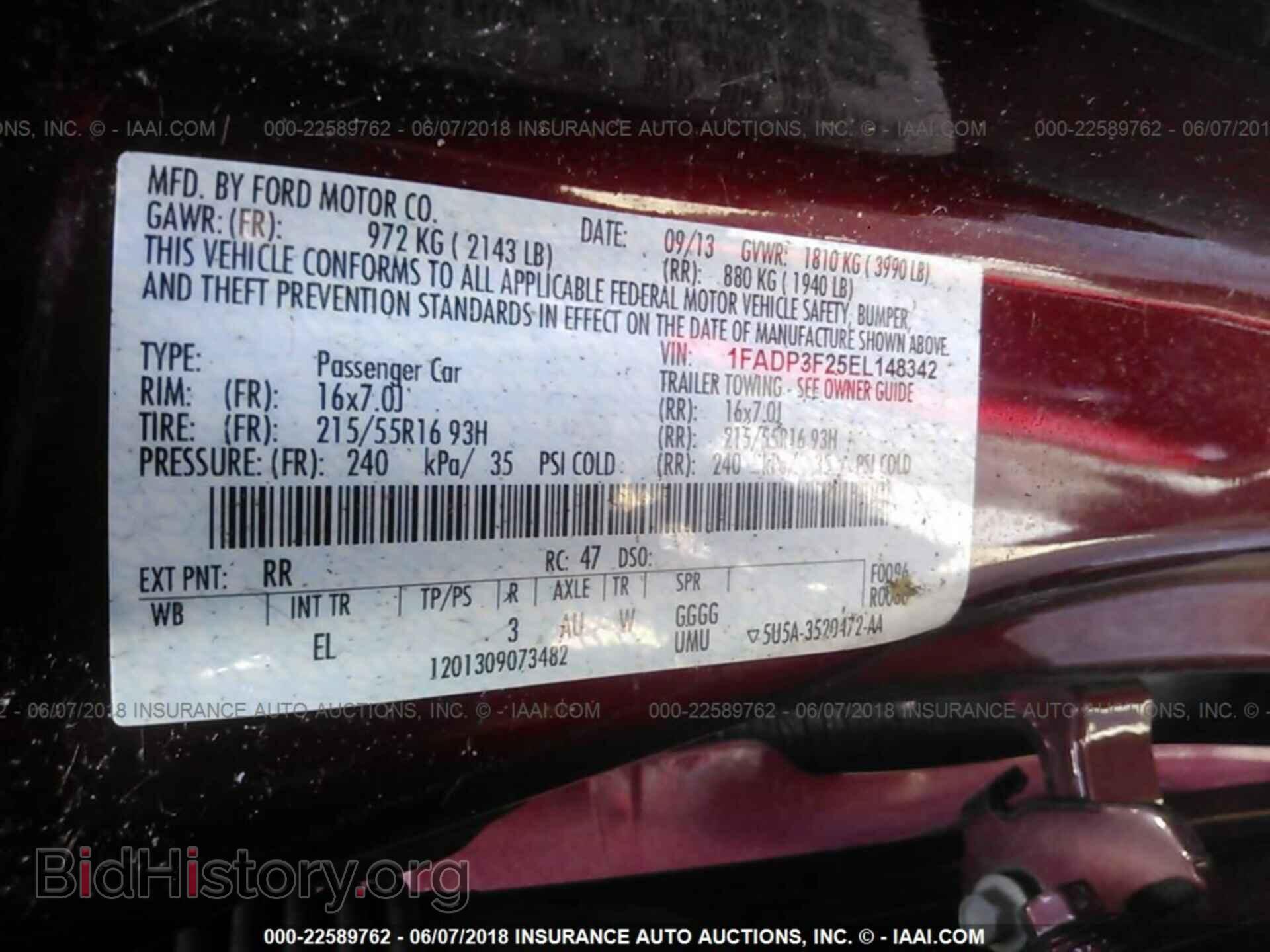 2014 Ford Focus - VIN: 1FADP3F25EL148342 - Фото 9