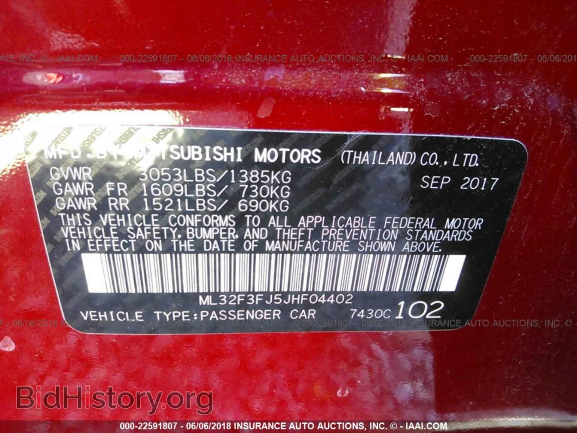 2018 Mitsubishi Mirage - VIN: ML32F3FJ5JHF04402 - Фото 9