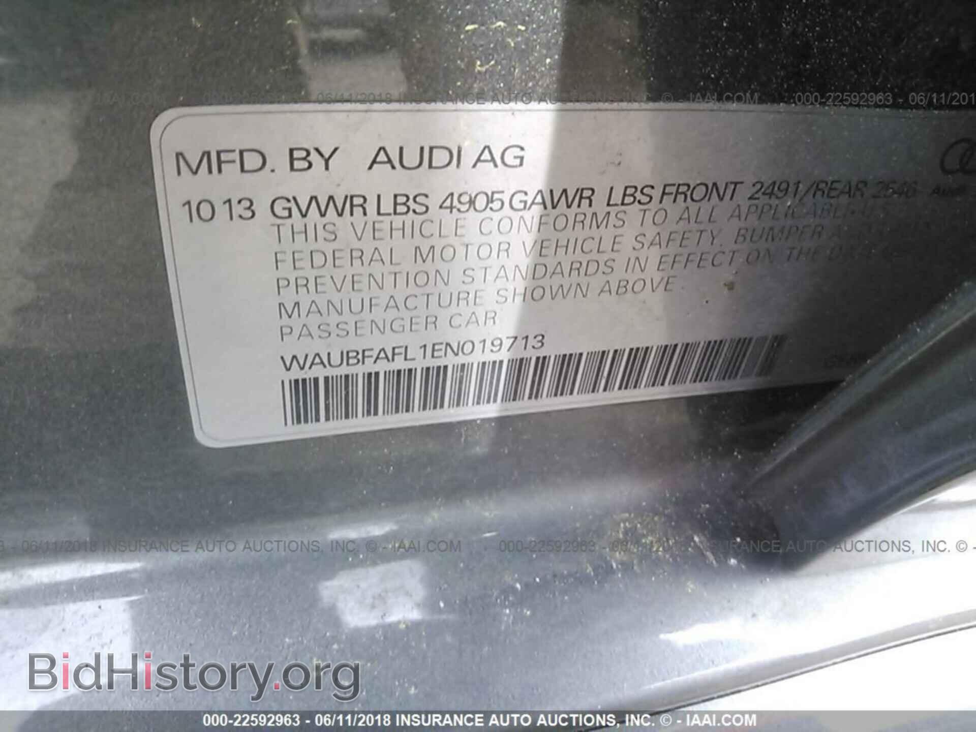 2014 Audi A4 - VIN: WAUBFAFL1EN019713 - Photo 9
