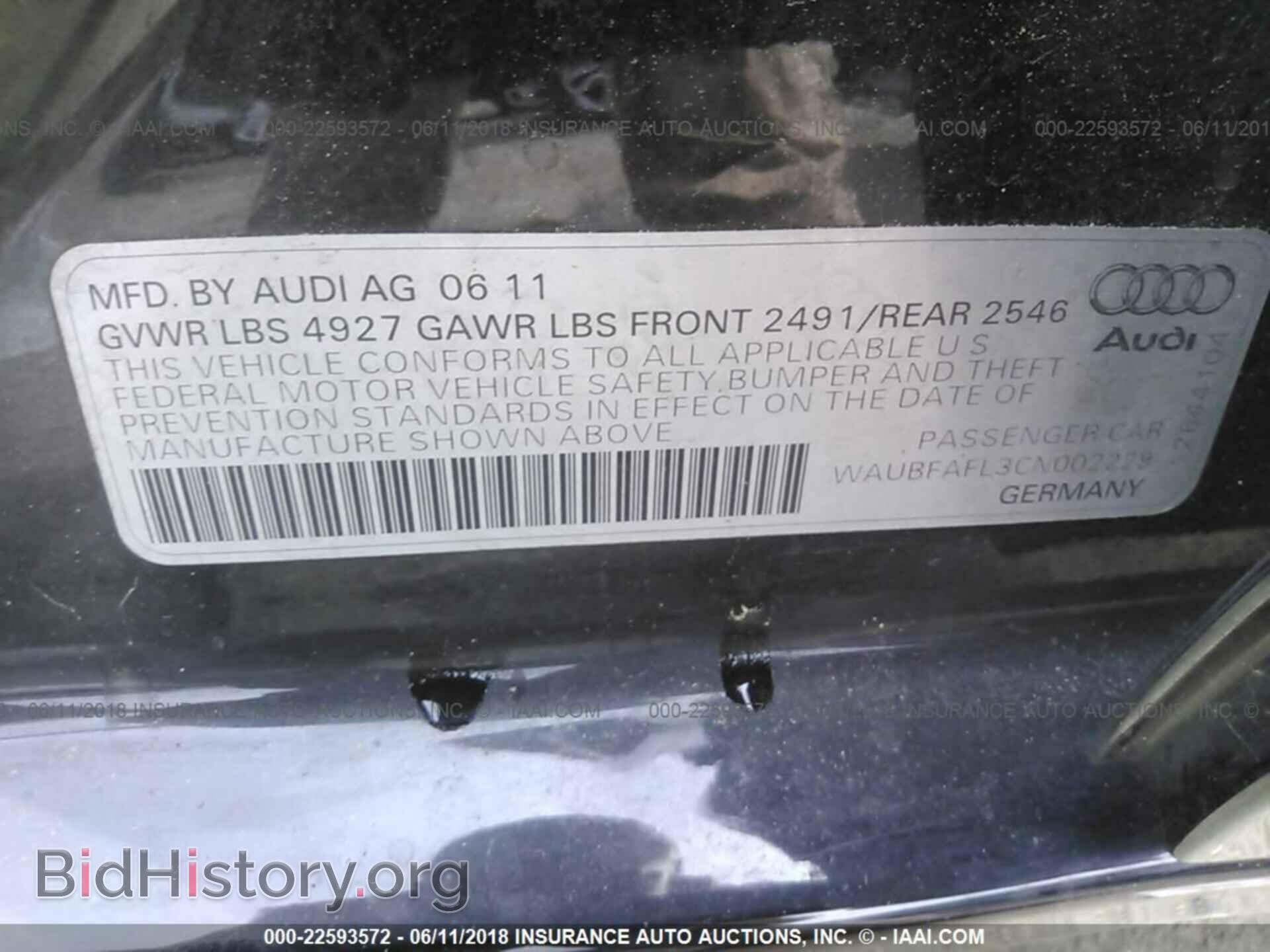 2012 Audi A4 - VIN: WAUBFAFL3CN002229 - Photo 9