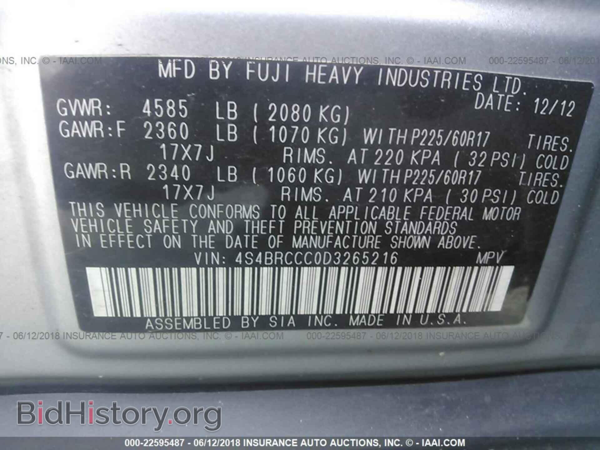 2013 Subaru Outback - VIN: 4S4BRCCC0D3265216 - Photo 9