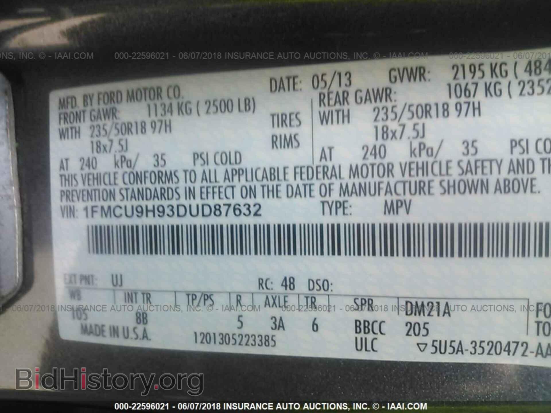 2013 Ford Escape - VIN: 1FMCU9H93DUD87632 - Photo 9