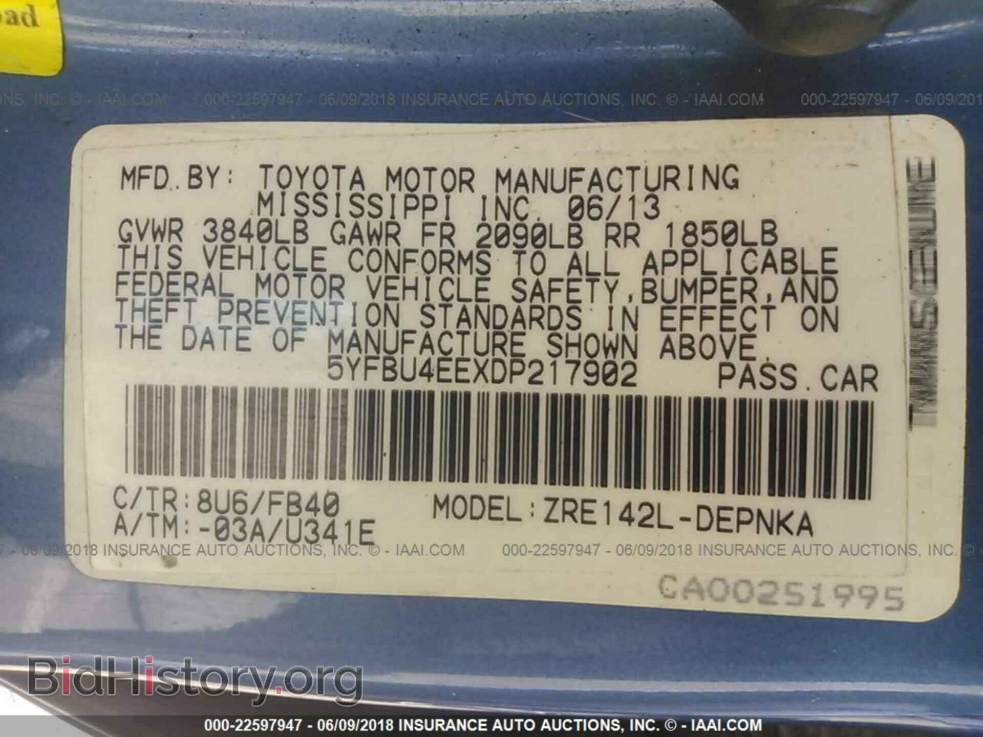 2013 Toyota Corolla - VIN: 5YFBU4EEXDP217902 - Photo 9