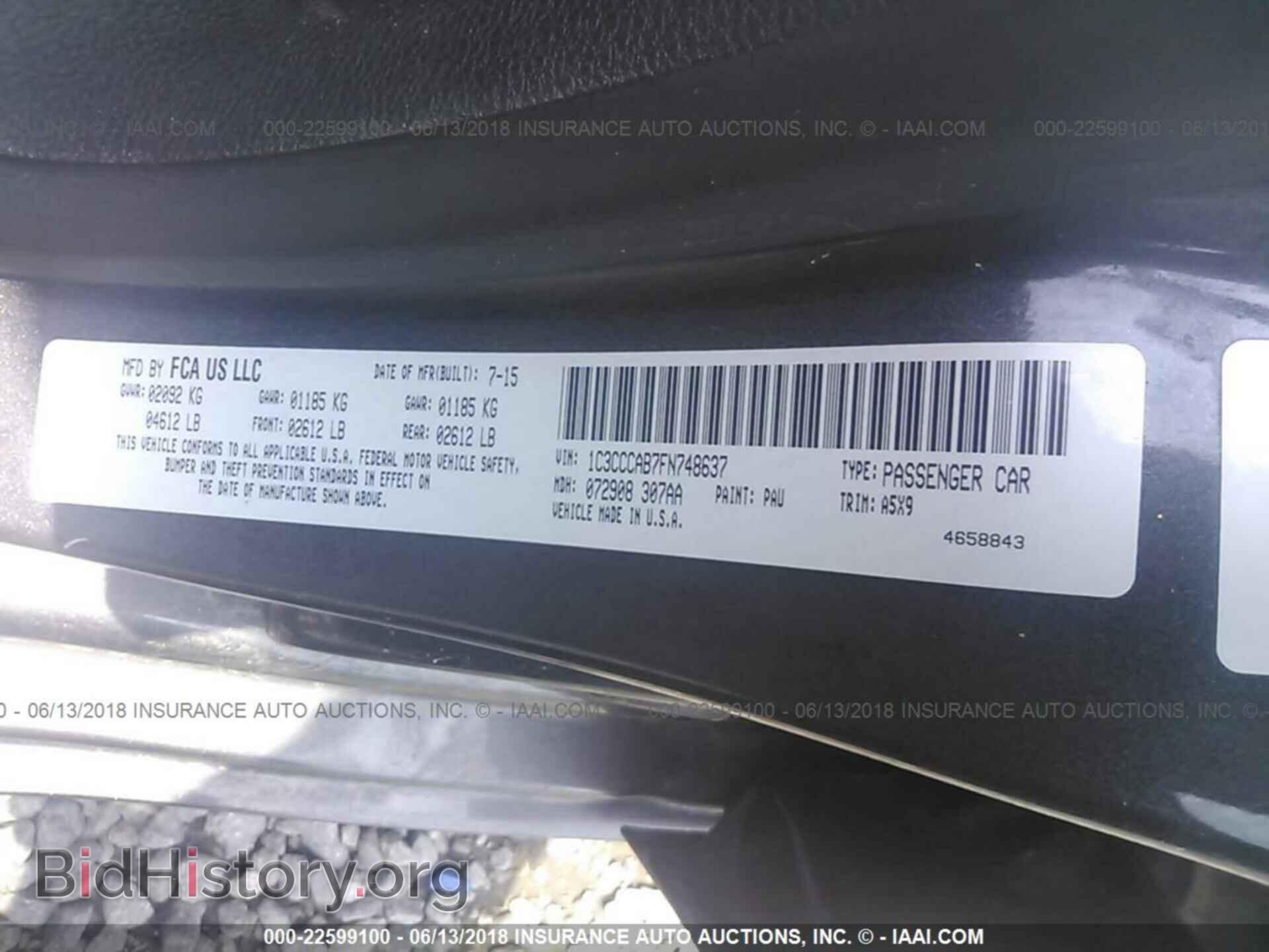 2015 Chrysler 200 - VIN: 1C3CCCAB7FN748637 - Photo 9
