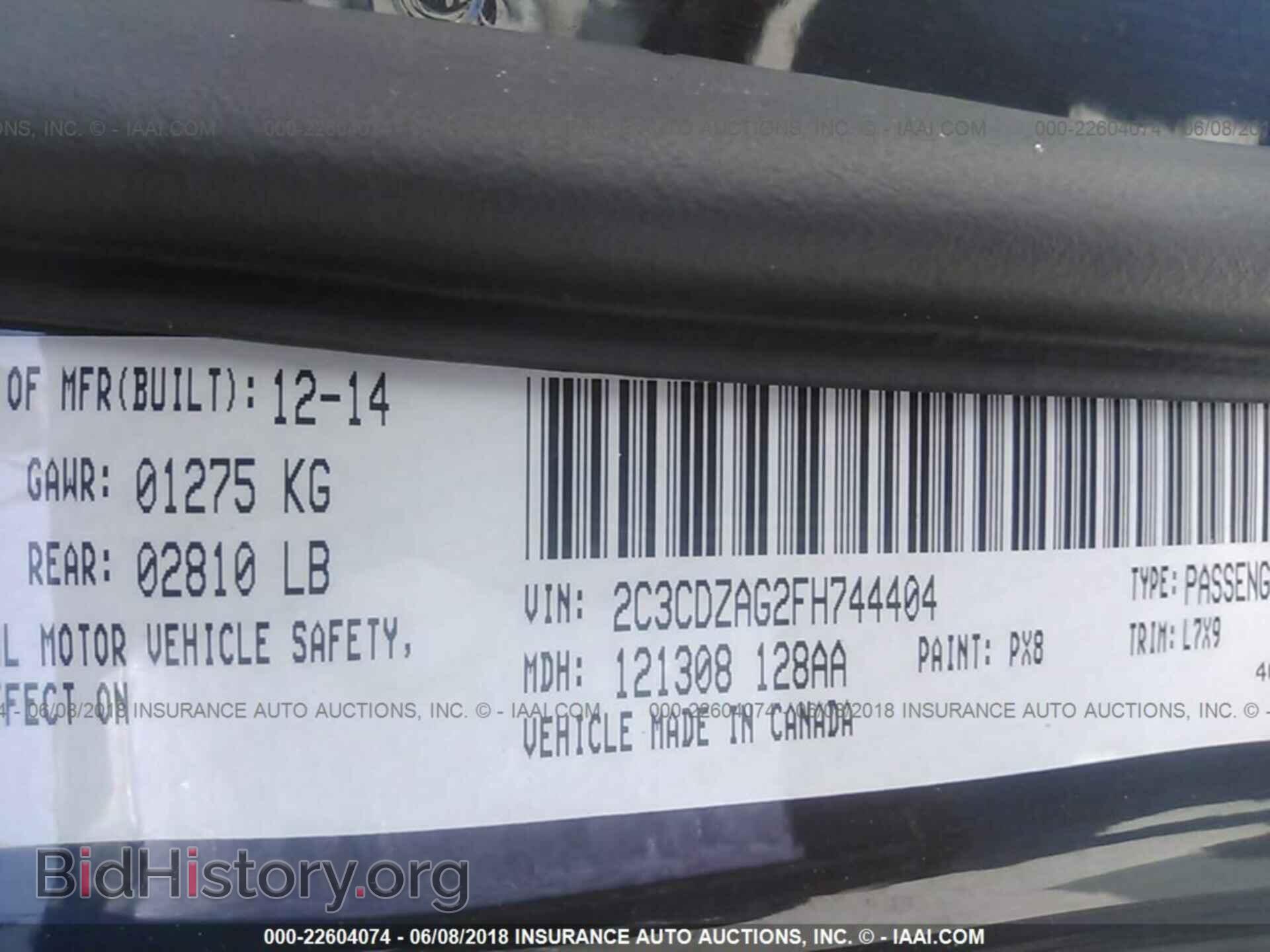 2015 Dodge Challenger - VIN: 2C3CDZAG2FH744404 - Photo 9