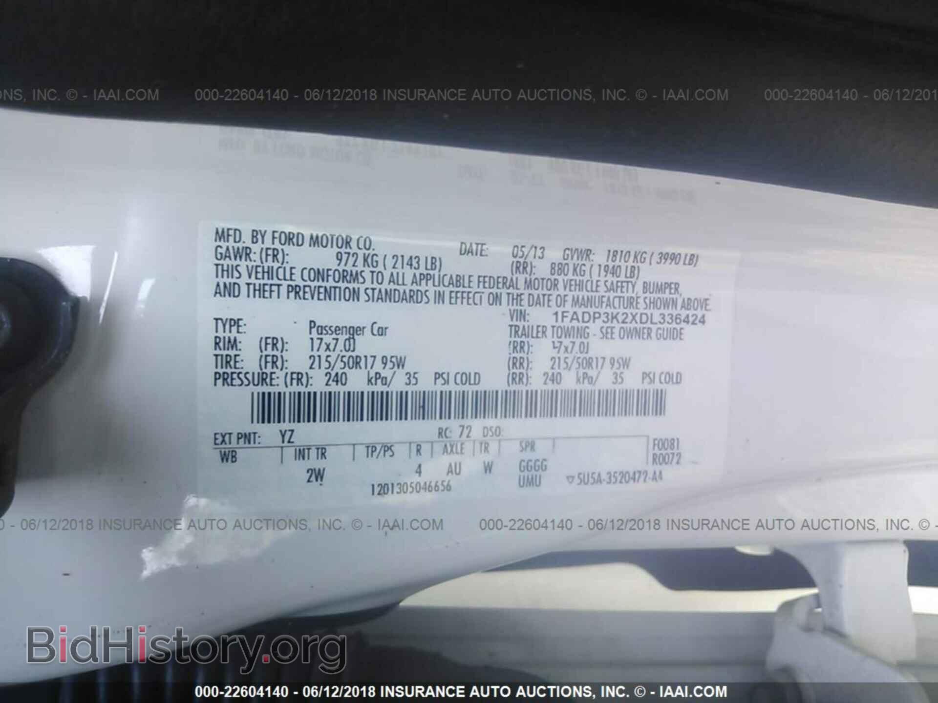 2013 Ford Focus - VIN: 1FADP3K2XDL336424 - Фото 9