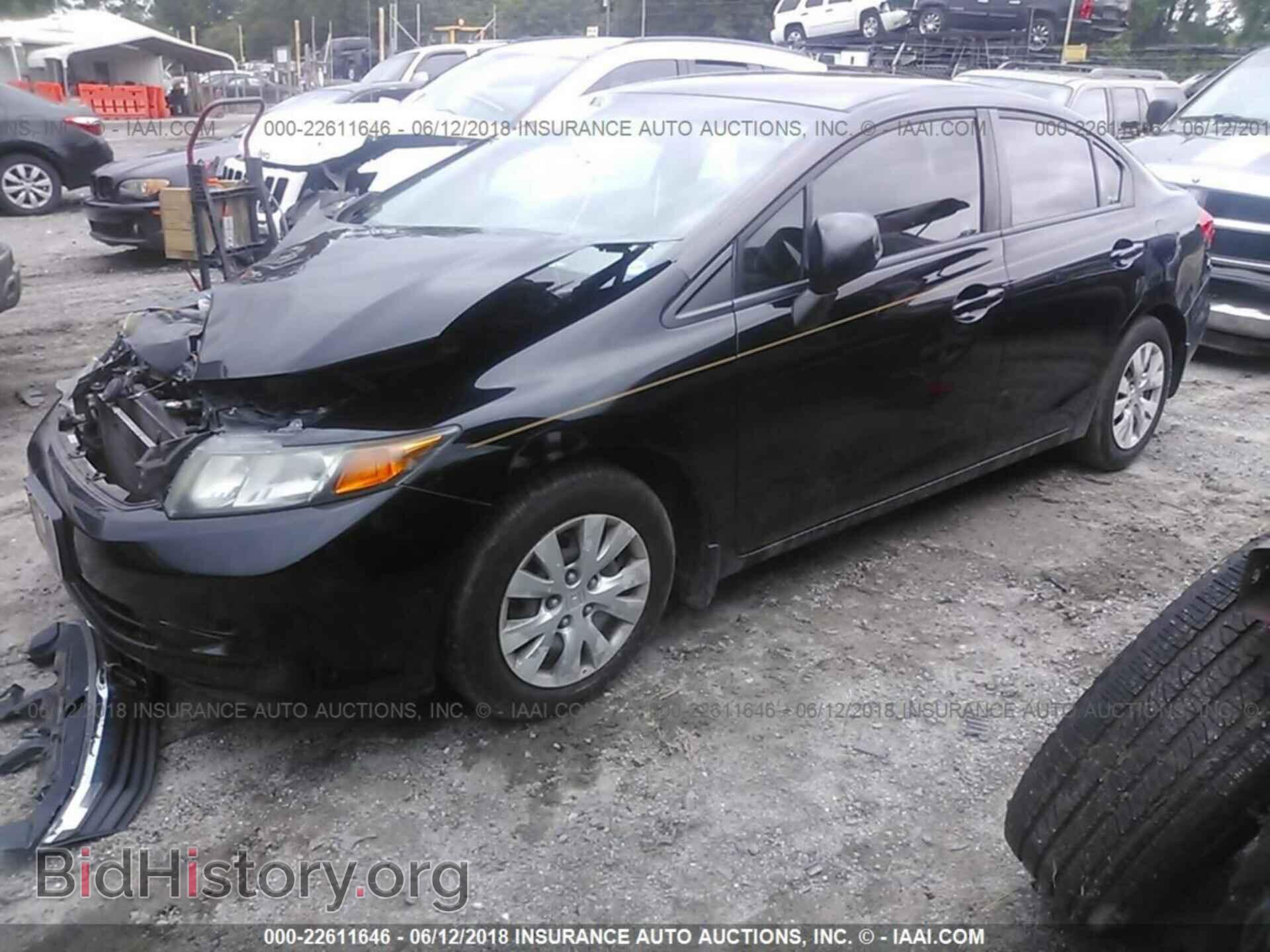 2012 Honda Civic - VIN: 2HGFB2F5XCH333214 - Фото 2
