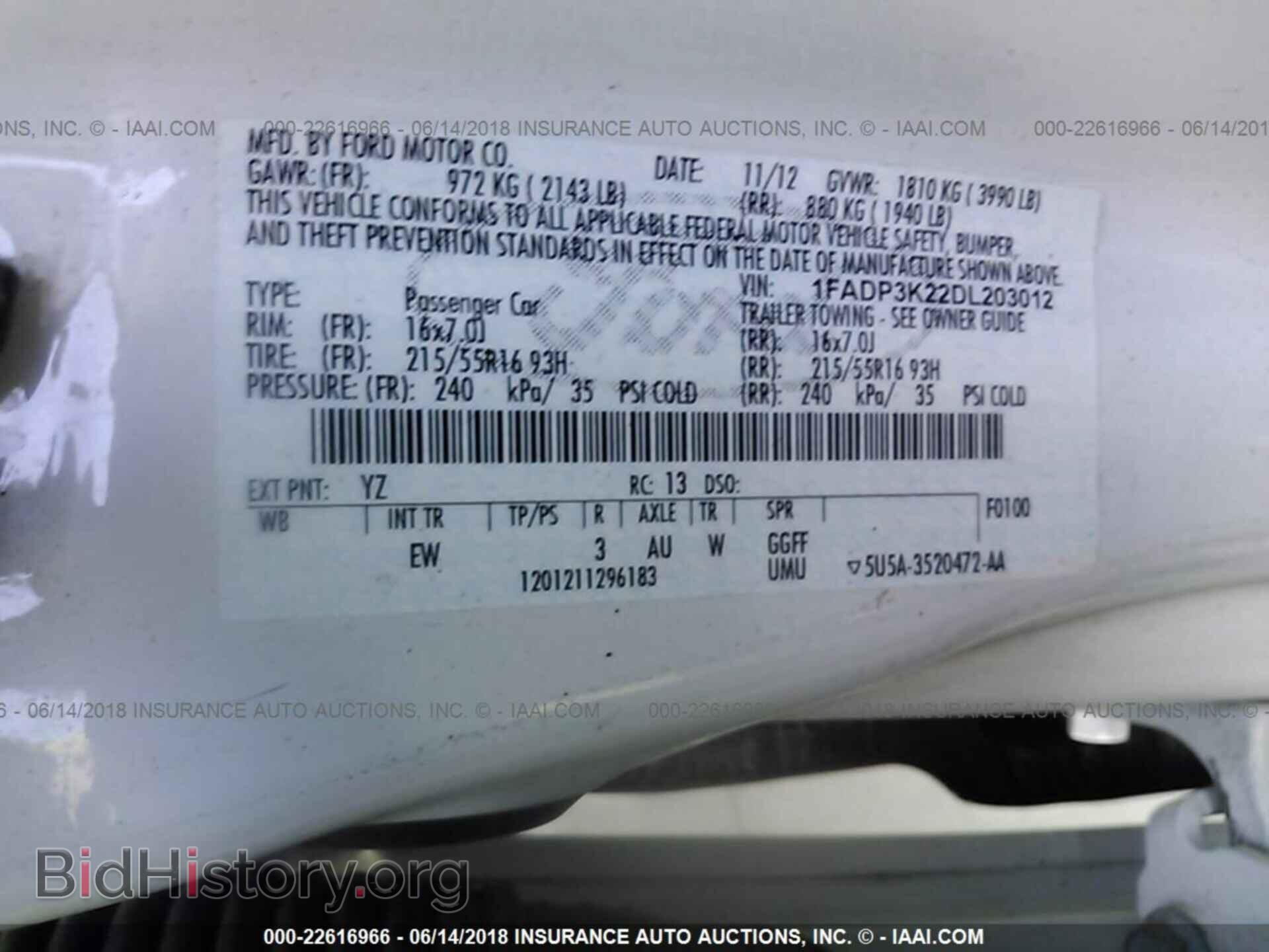 2013 Ford Focus - VIN: 1FADP3K22DL203012 - Фото 9