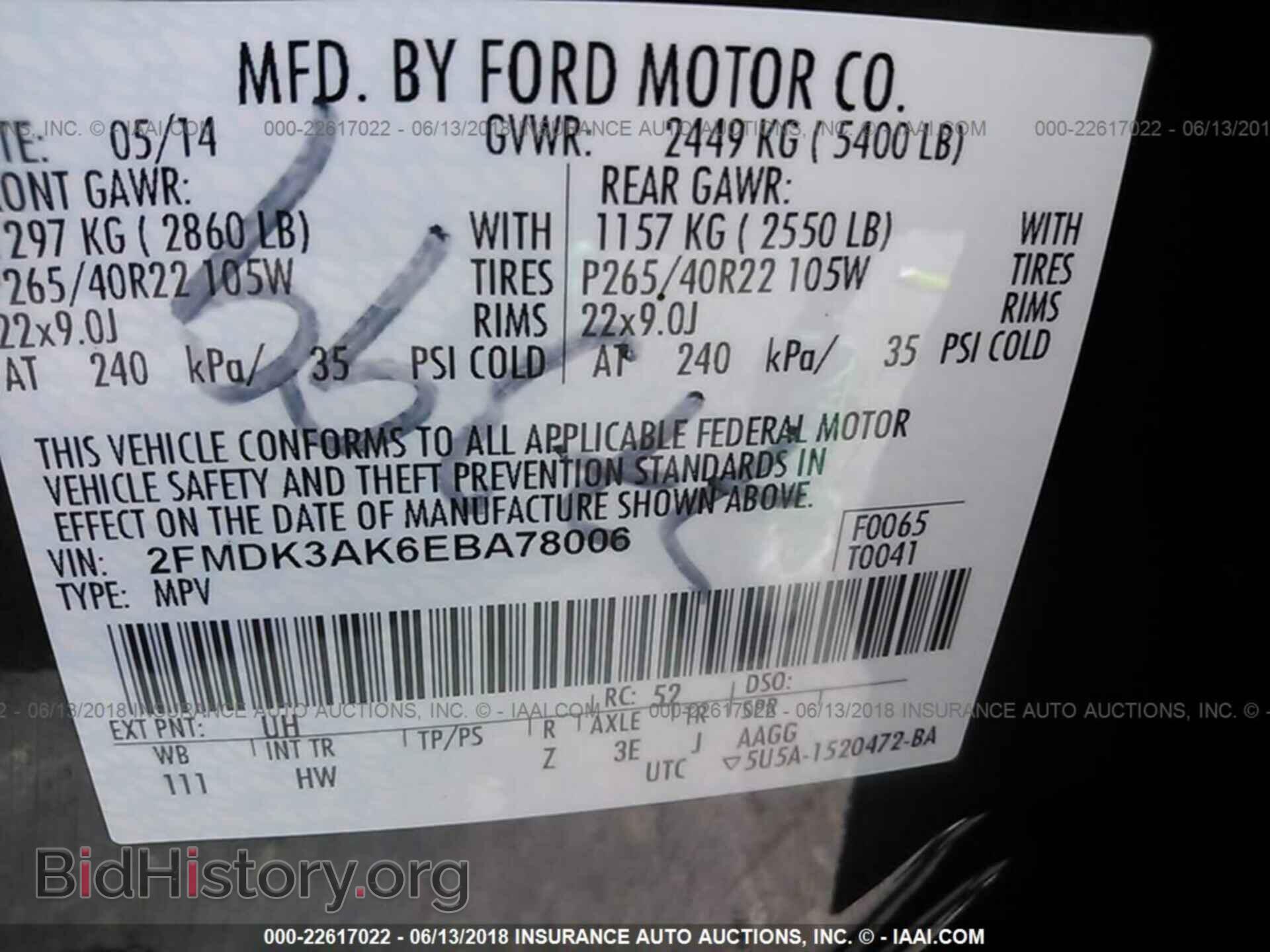 2014 Ford Edge - VIN: 2FMDK3AK6EBA78006 - Photo 9